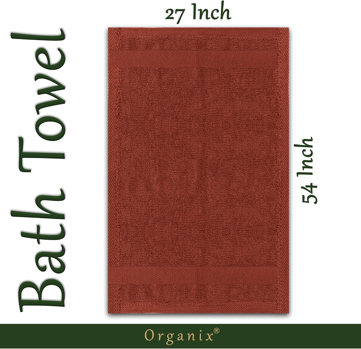 Organix 100 Recycled Cotton Bath Towel Set Brown