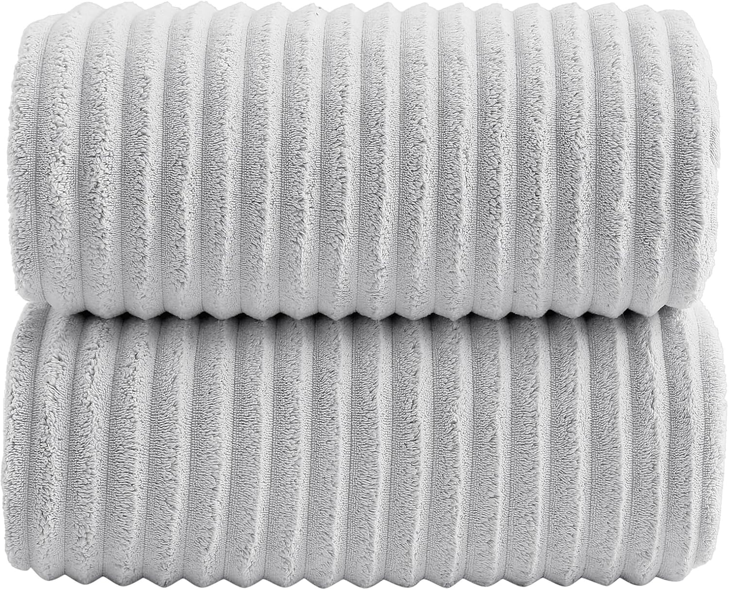 Robmic 40x80 Inch Bath Towel Set Grey 2PCS