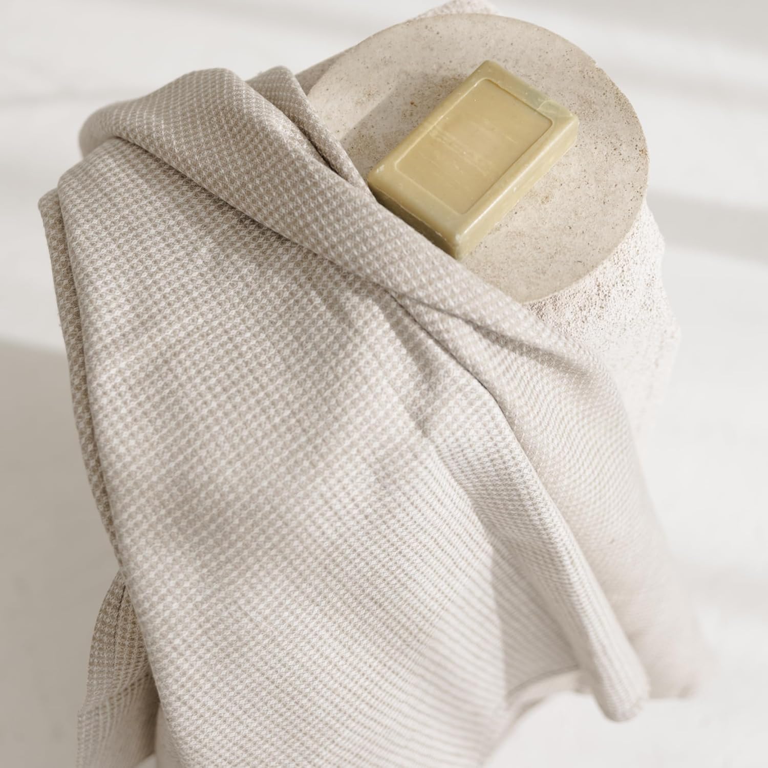 Natural Flax Linen Bath Towel - Quick Drying Soft Fabric