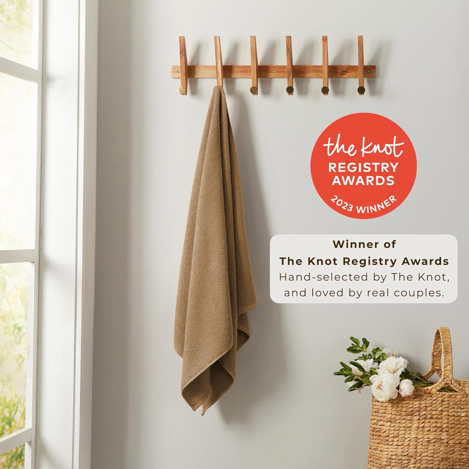 Great Bay Home Taupe Bath Towels 4 Pack