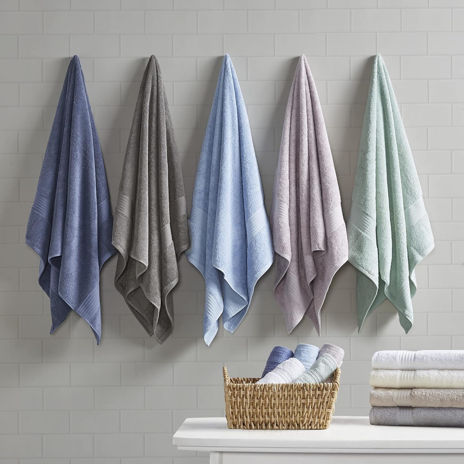 Madison Park Organic Cotton Towel Set Hotel Quality Tan