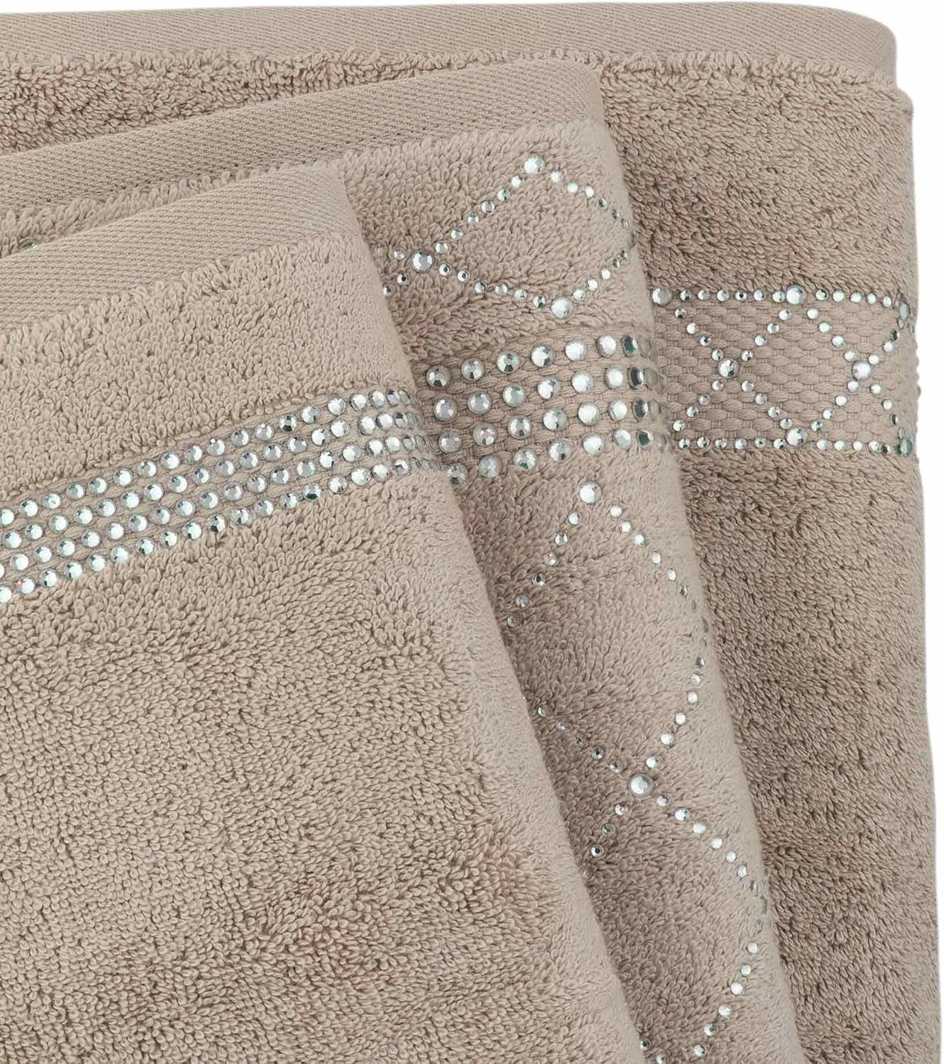 Sparkles Home Atlas 3-Piece Towel Set with Glass Rhinestones 1