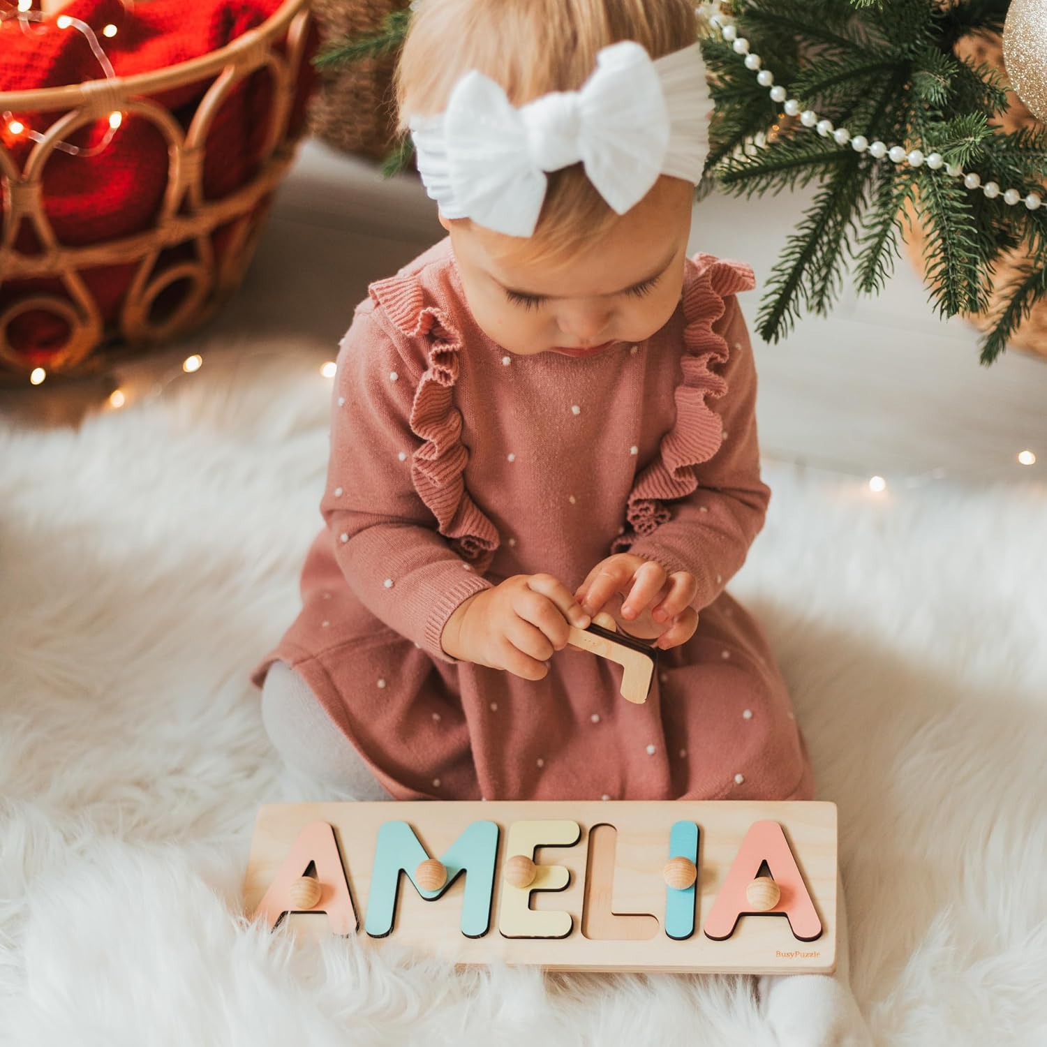 Personalized Baby Name Puzzle with Pegs