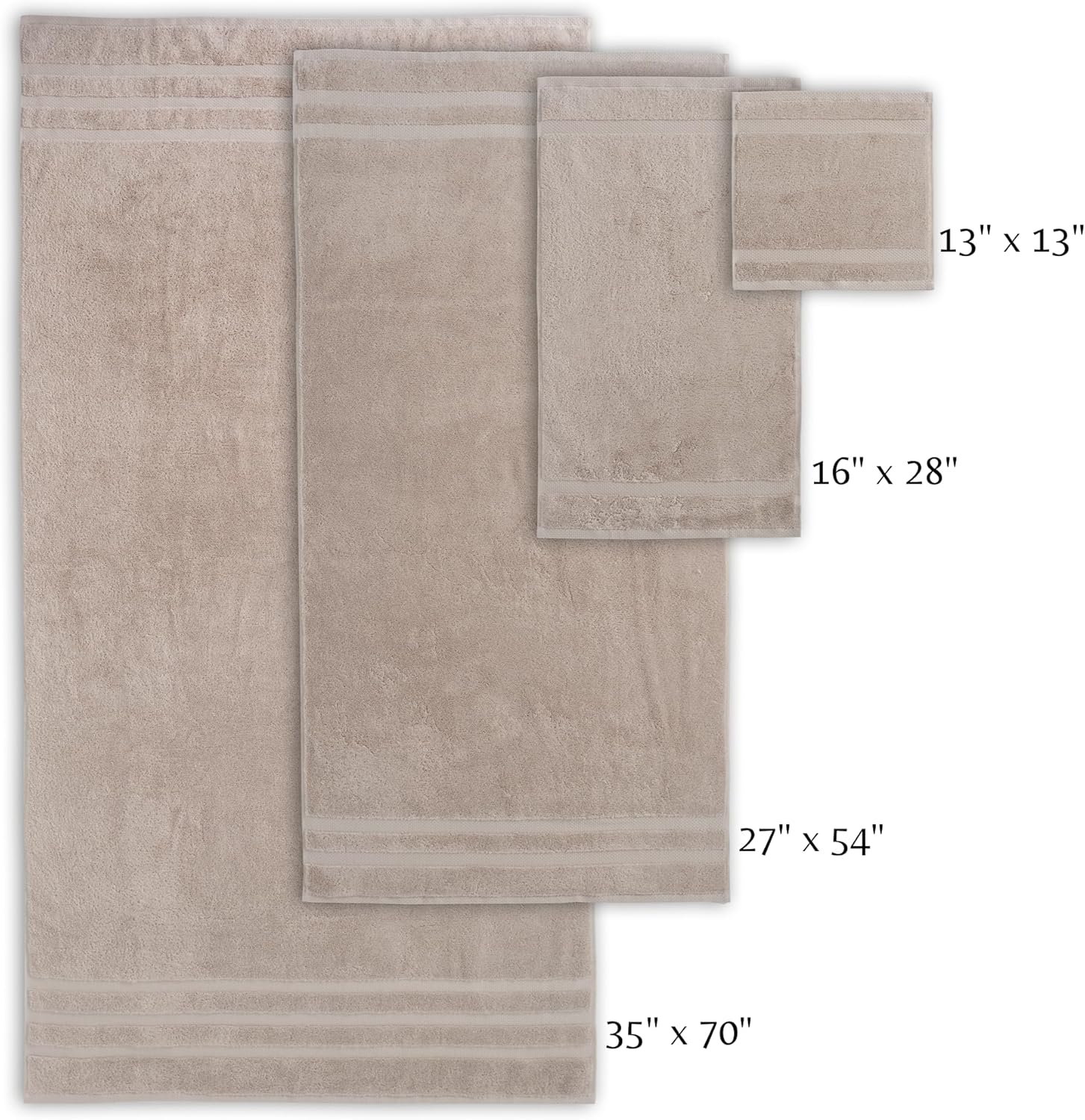 SOFE HL Olea Turkish Cotton Towel Set of 6