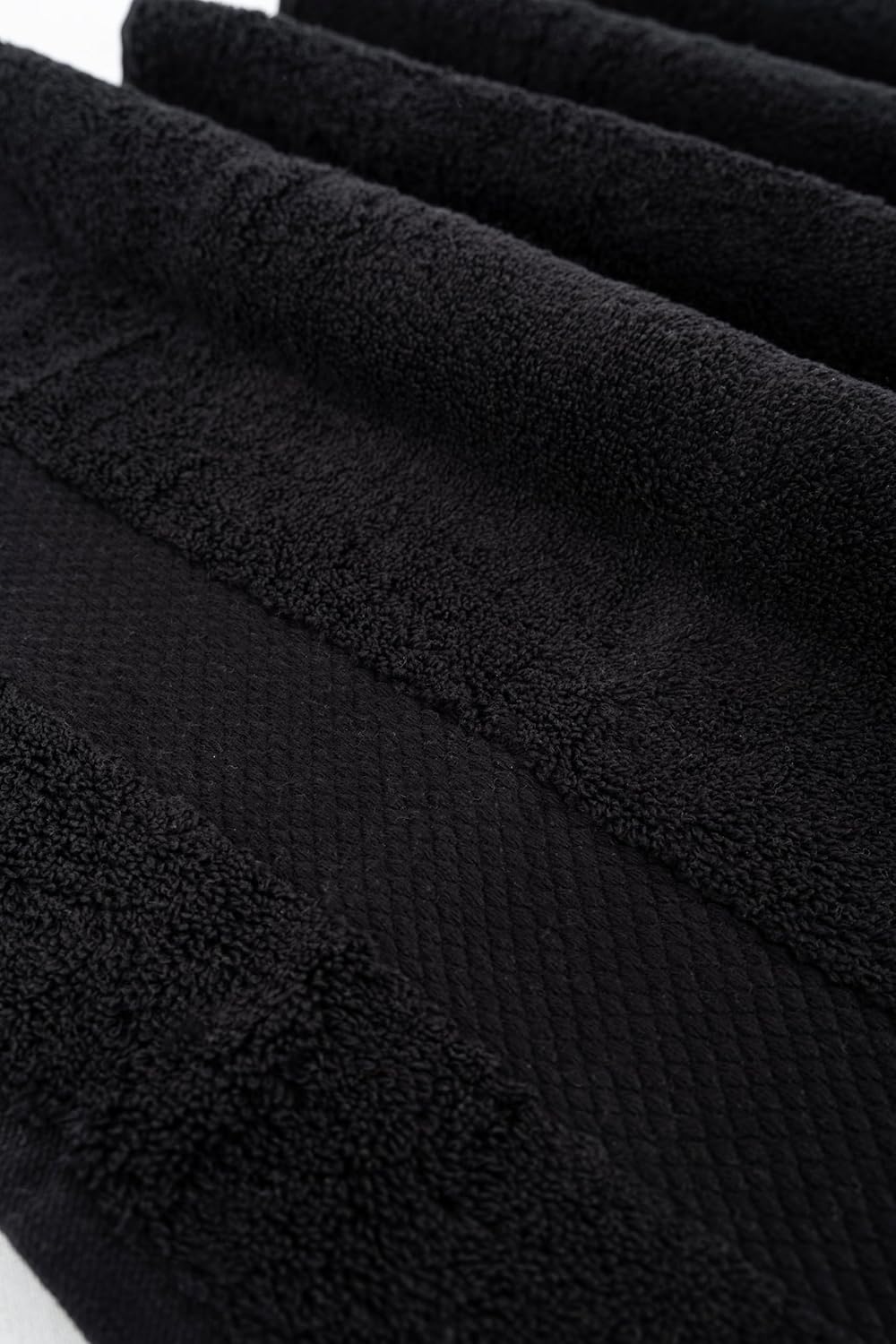 Hencely 6-Piece Bath Towel Set - Black 1