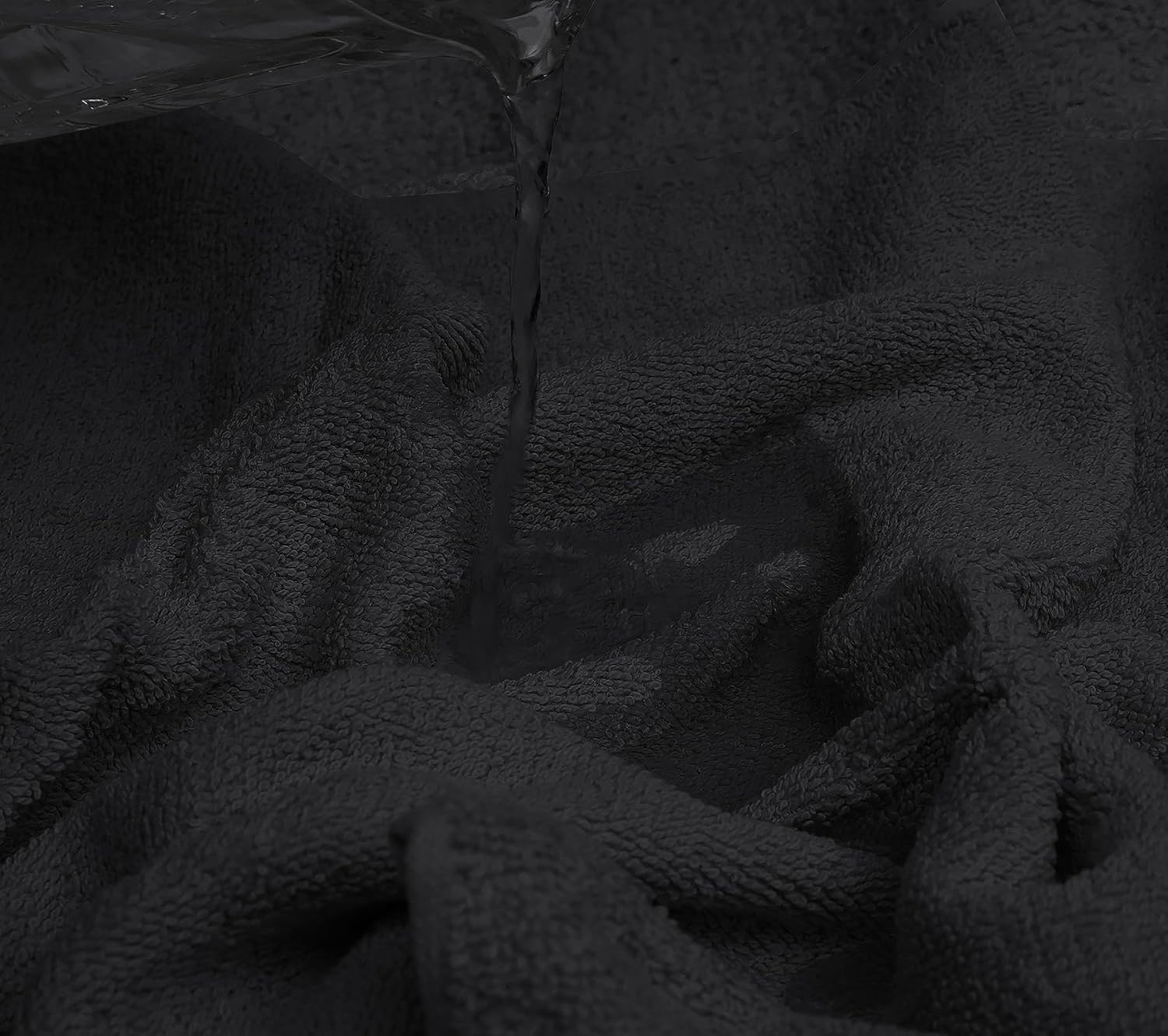 Looperry 6 Pack Small Black Bath Towels - 100 Cotton 23x46