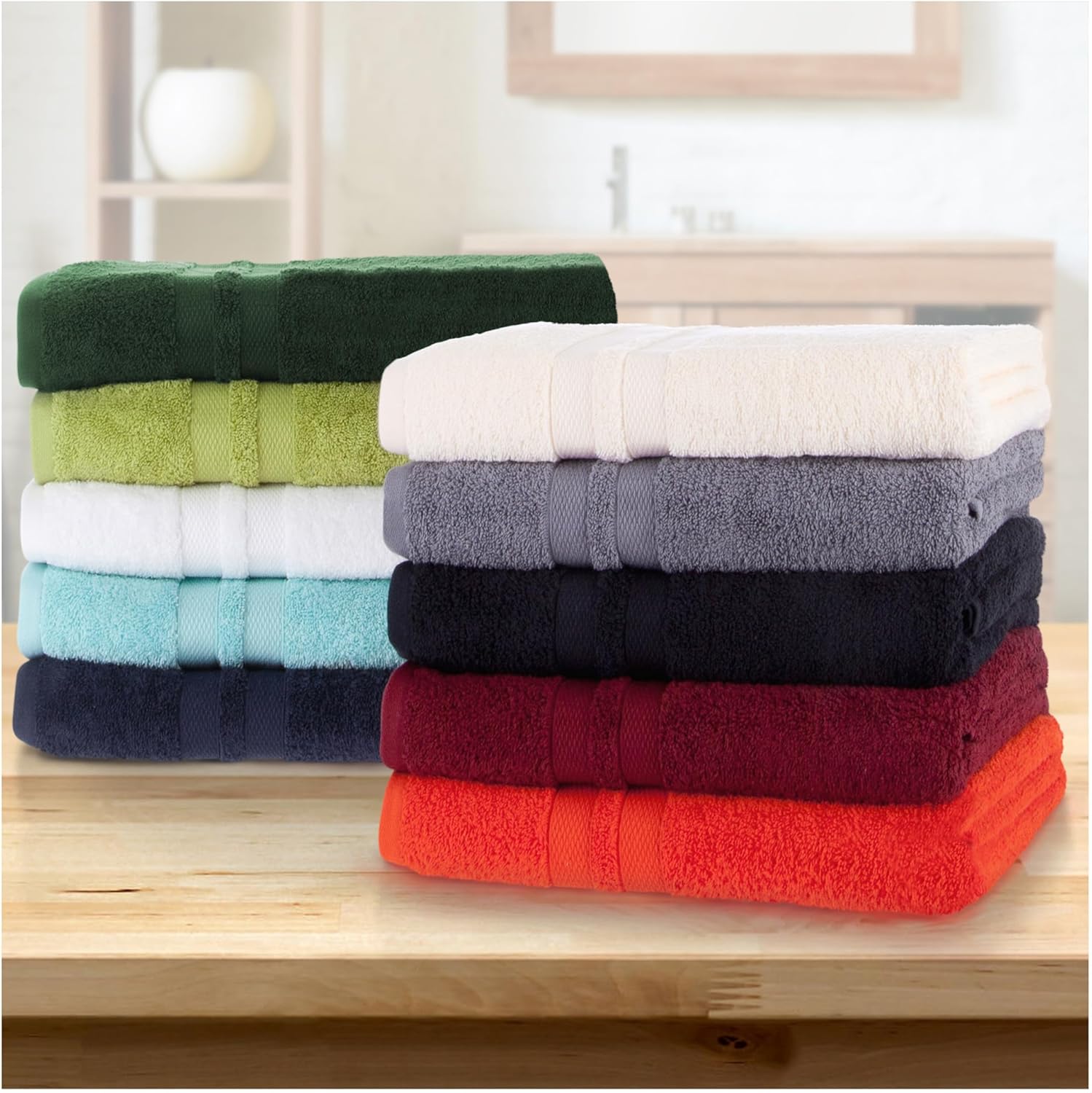 Superior Ultra-Soft 2-Piece Cotton Bath Sheet Set - Forest Green