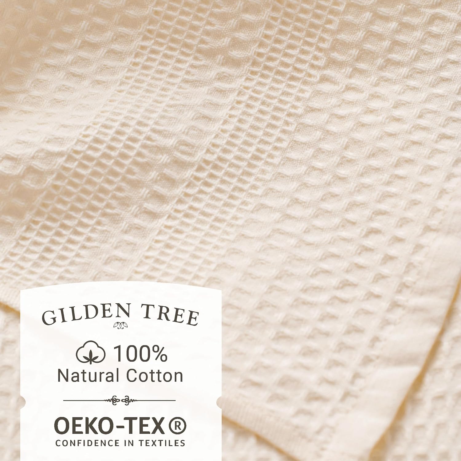 GILDEN TREE Waffle Bath Sheet 40x80 Cream 2 Pack