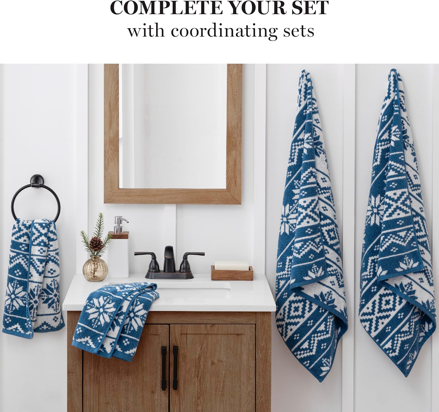 Martha Stewart 2 Bath Towels Set 27x54in 525 GSM 100 Cotton