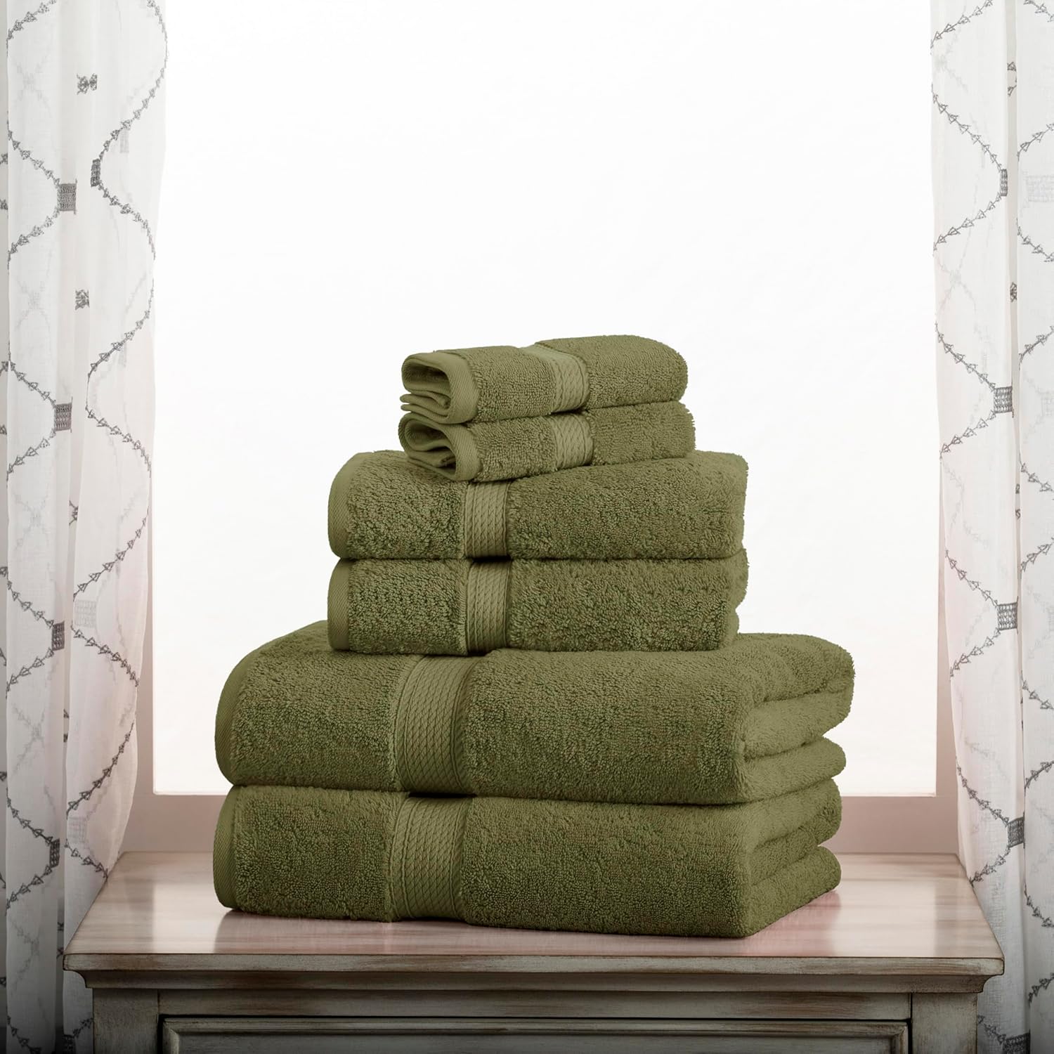 Superior Egyptian Cotton Pile 6-Piece Towel Set
