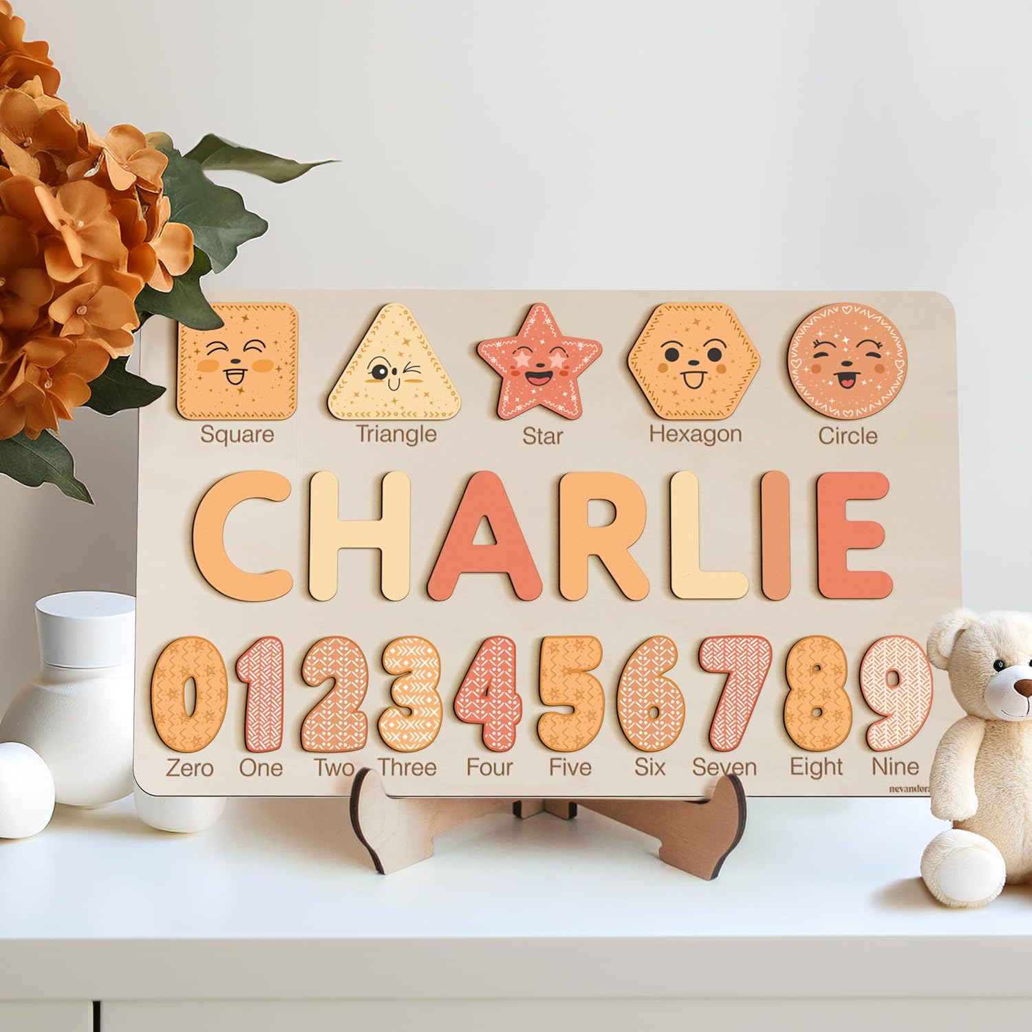 Personalized Wooden Name Puzzle for Kids Custom Toy