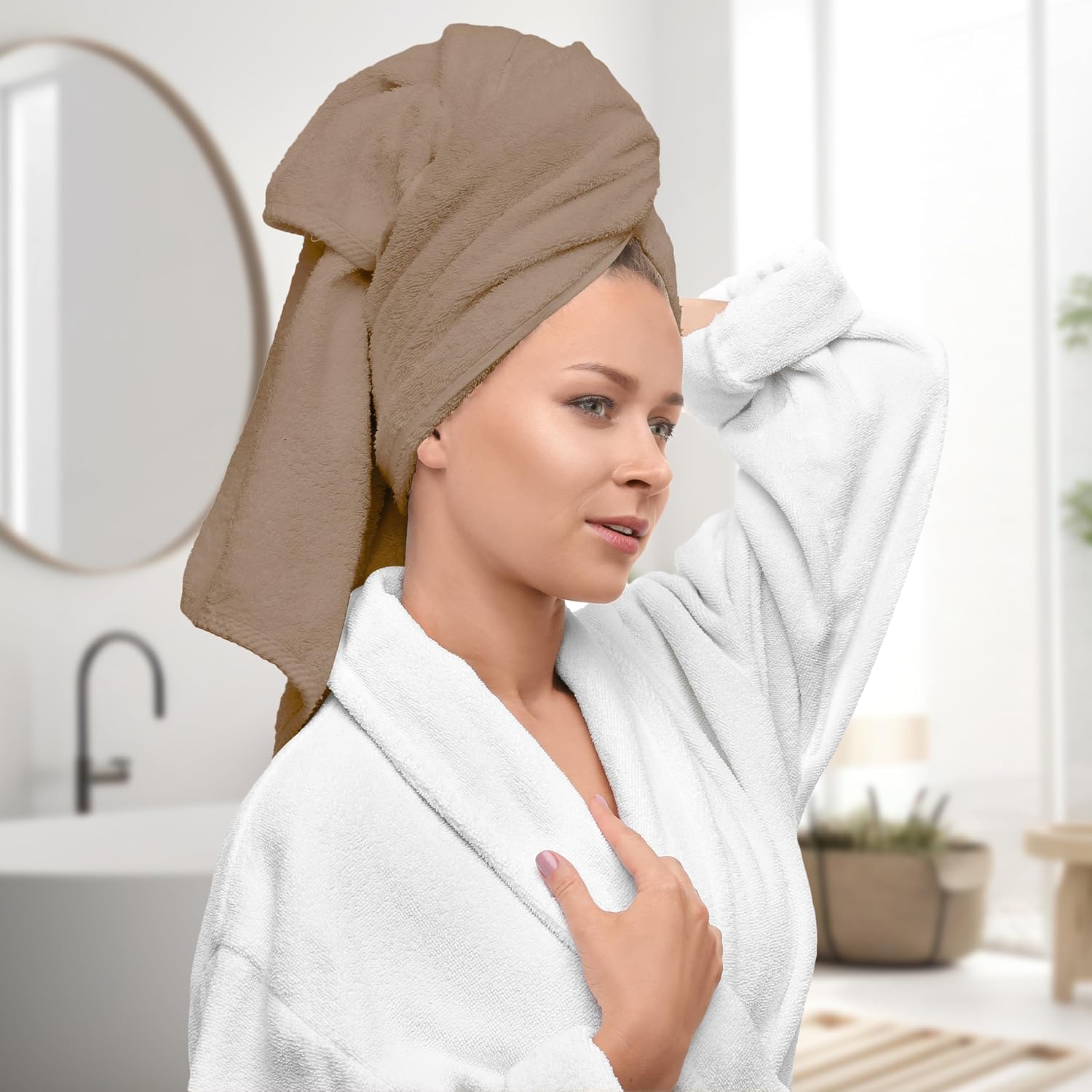 Avalon Towels 4 Pack 27x54 Bath Towels Beige