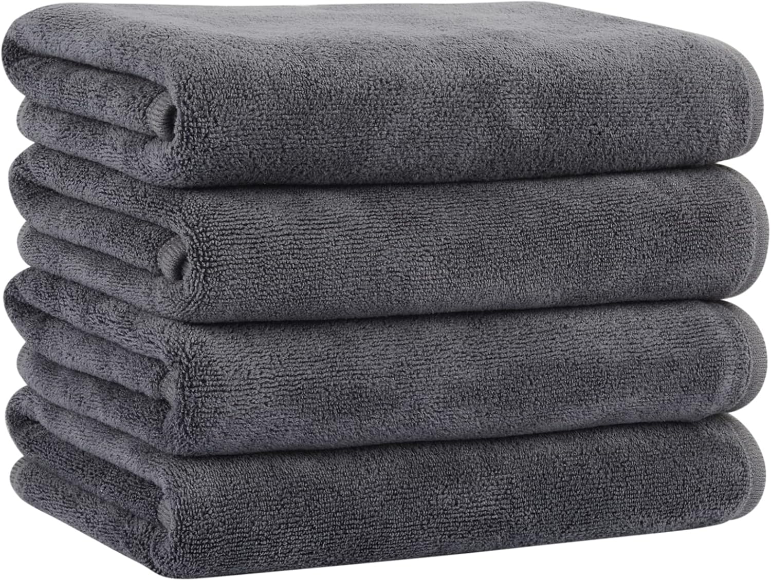 KinHwa Microfiber Towels 4 Pack Gray 16x30inch