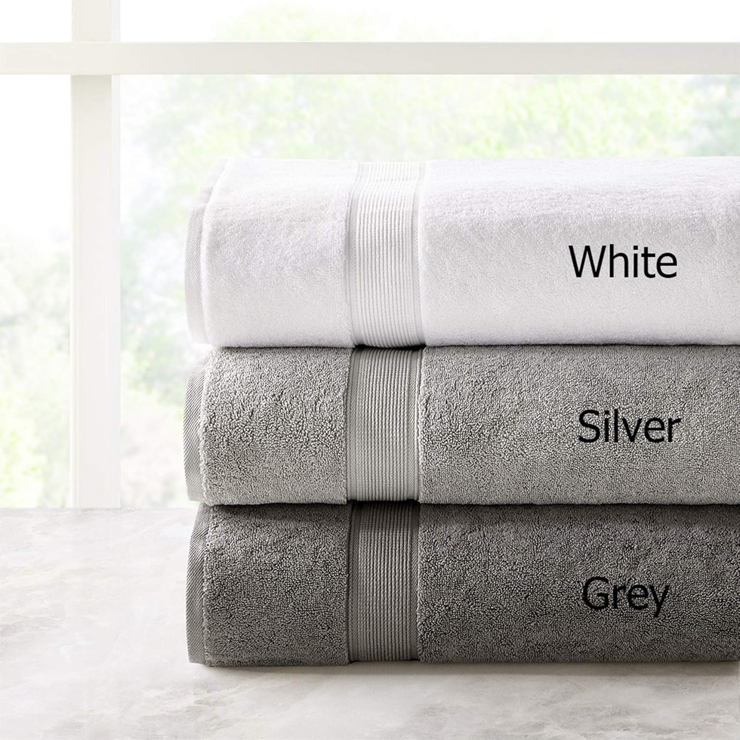 Madison Park 800GSM Bath Towel Set 2 Pack Grey 1