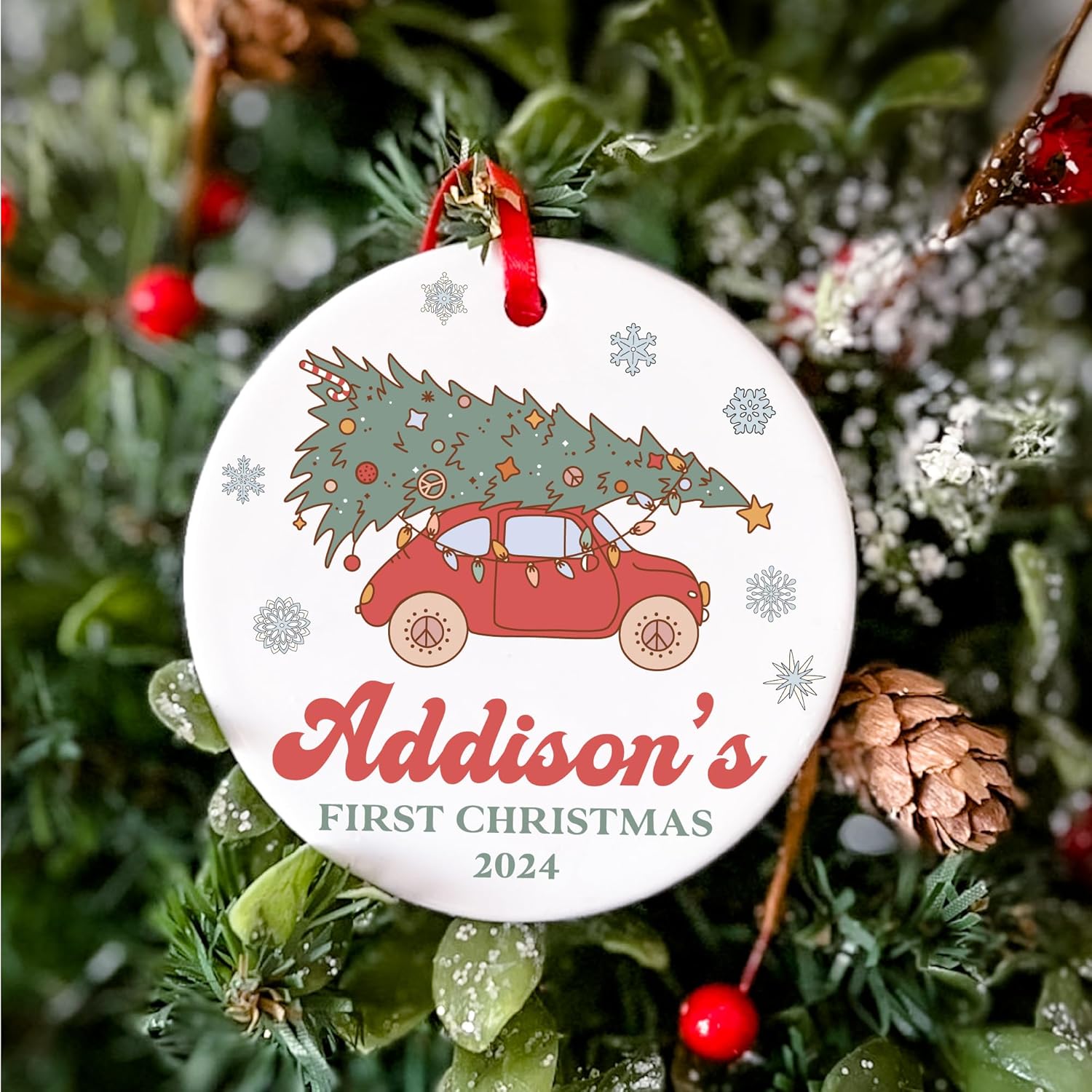 Personalized Babys First Christmas Ornament 2024