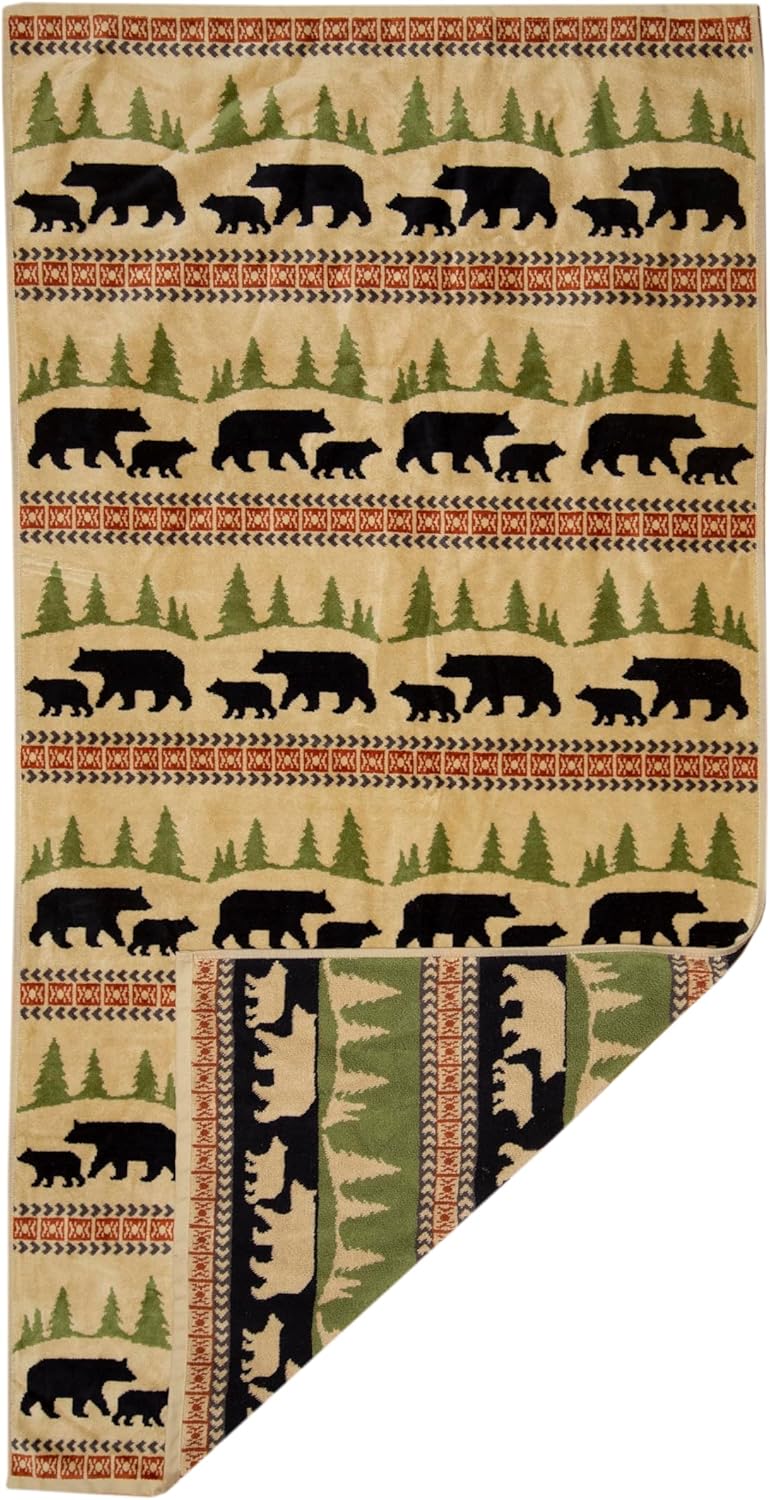 Carstens Bear Rustic Dcor Bath Towel 55x275