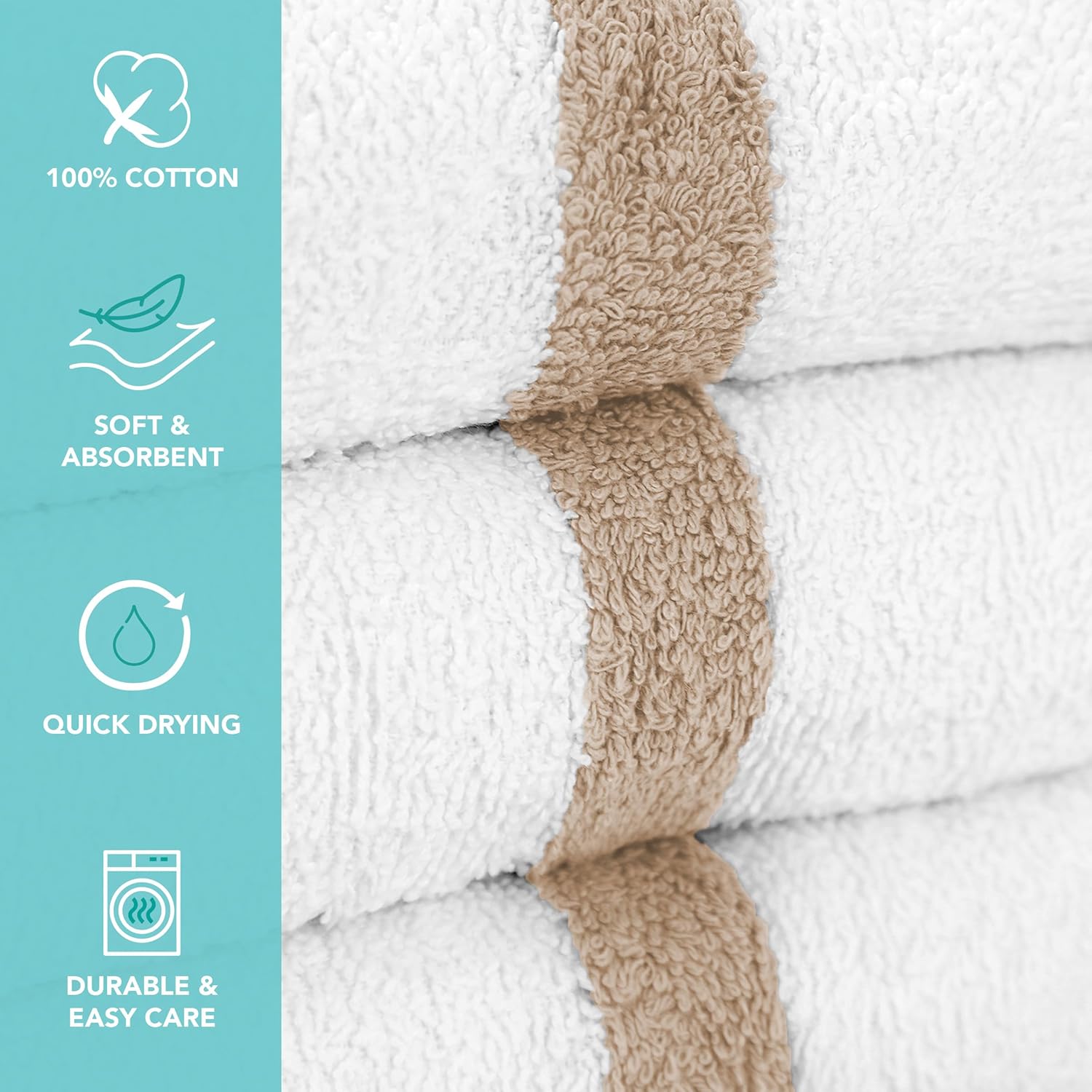 Arkwright White Bath Towel - 22 x 44 in - Pack of 6