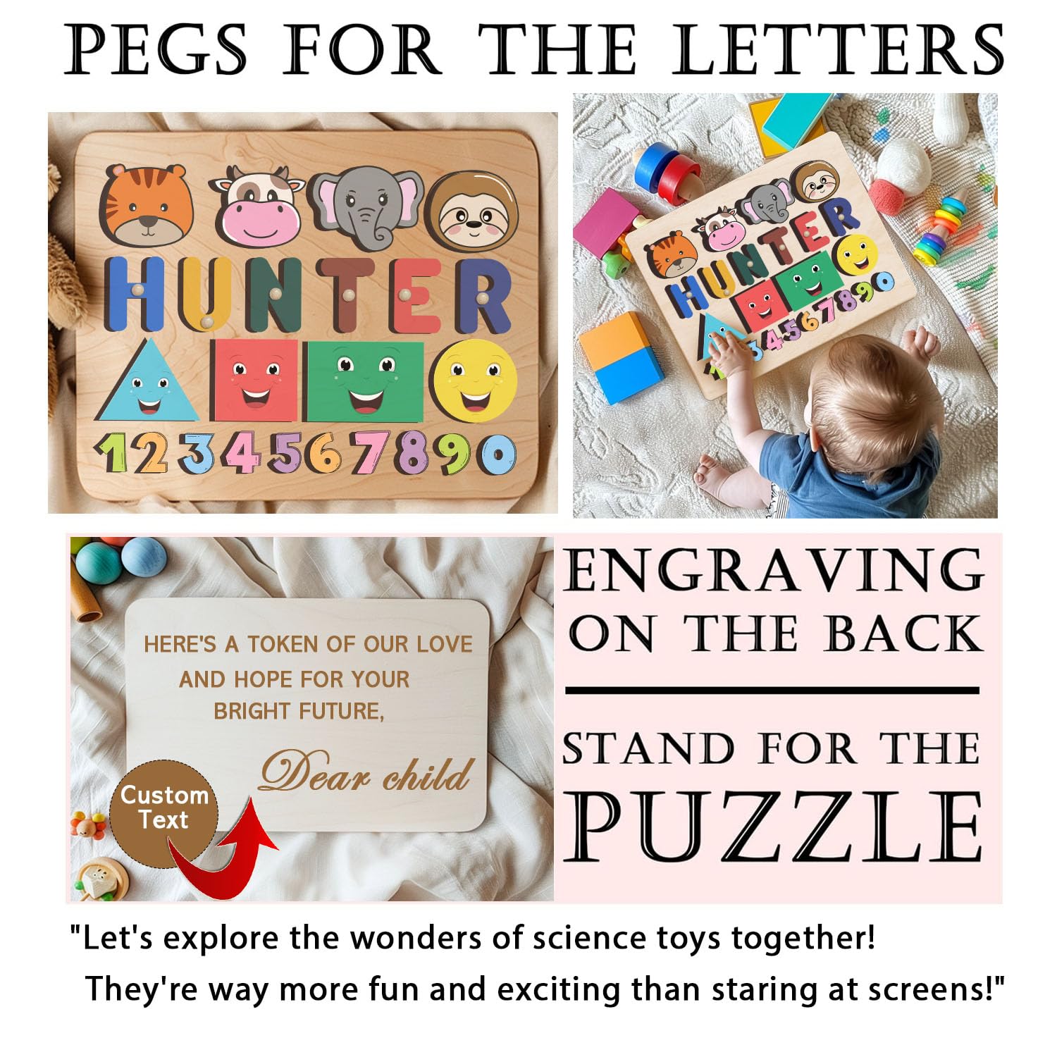 Personalized Wooden Name Puzzle for Toddlers