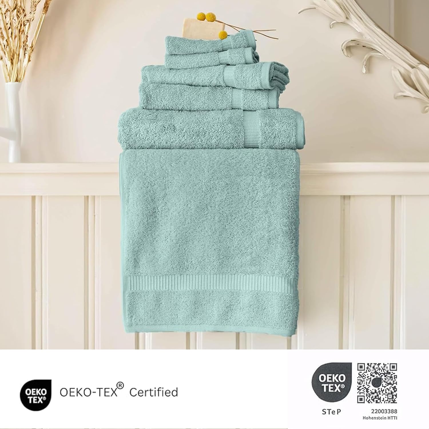 SALBAKOS Luxury 6-Piece Towel Set 100 Turkish Cotton