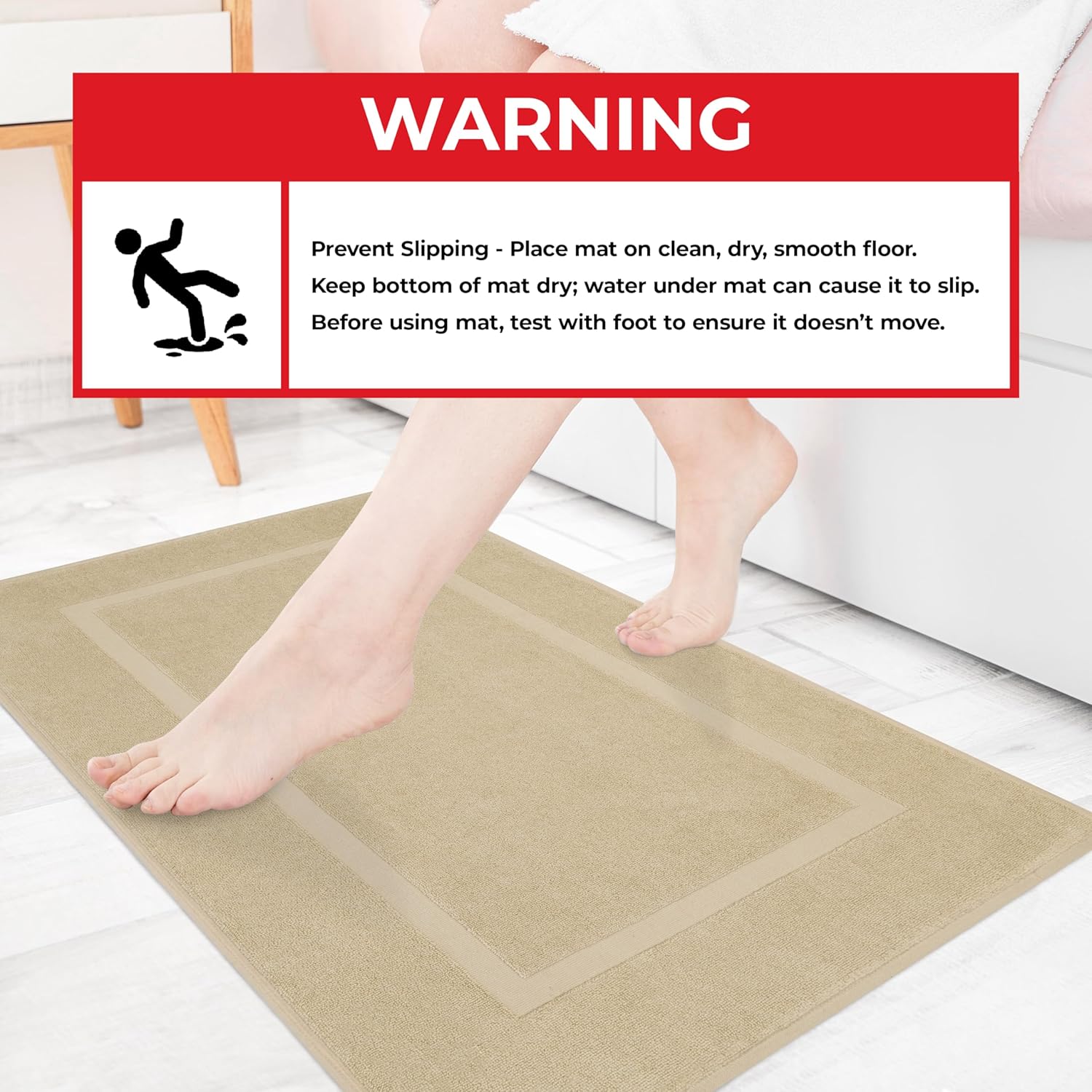Cotton Paradise 100 Cotton Bath Mats Set of 2