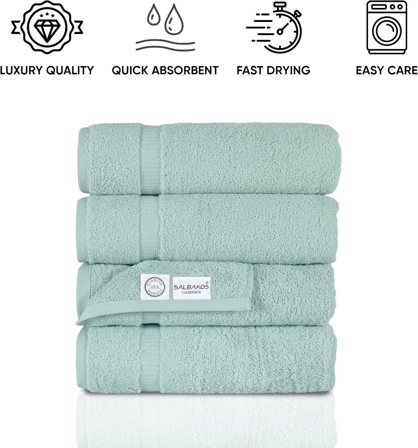SALBAKOS Premium 4 Piece Bath Towel Set