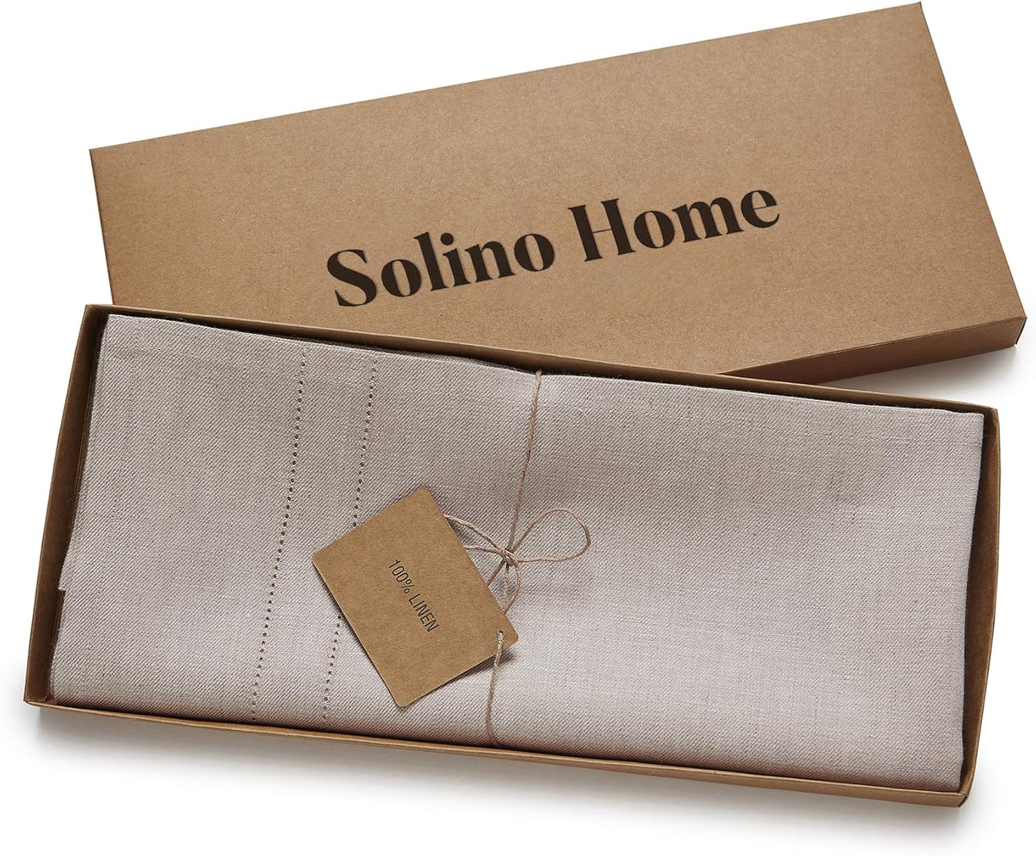 Solino Home Linen Bath Towel 30x54 Inch Light Natural Handcrafted from European Flax