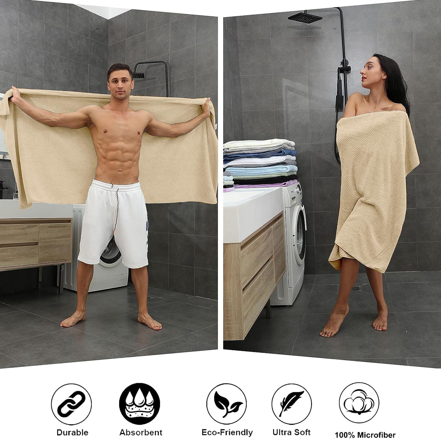 Ultra Soft Quick Dry Bath Towel 35x70 Lightweight for Yoga Spa Fitness
