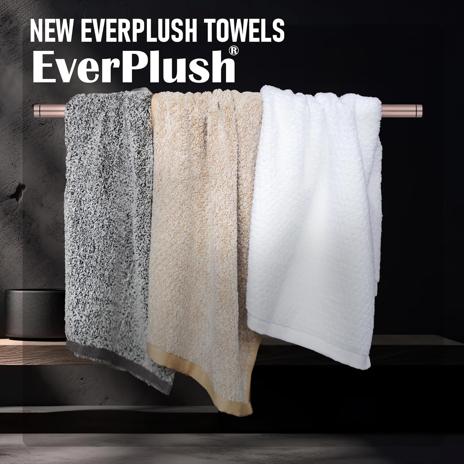 Everplush Diamond Jacquard 6-Piece Bath Towel Set