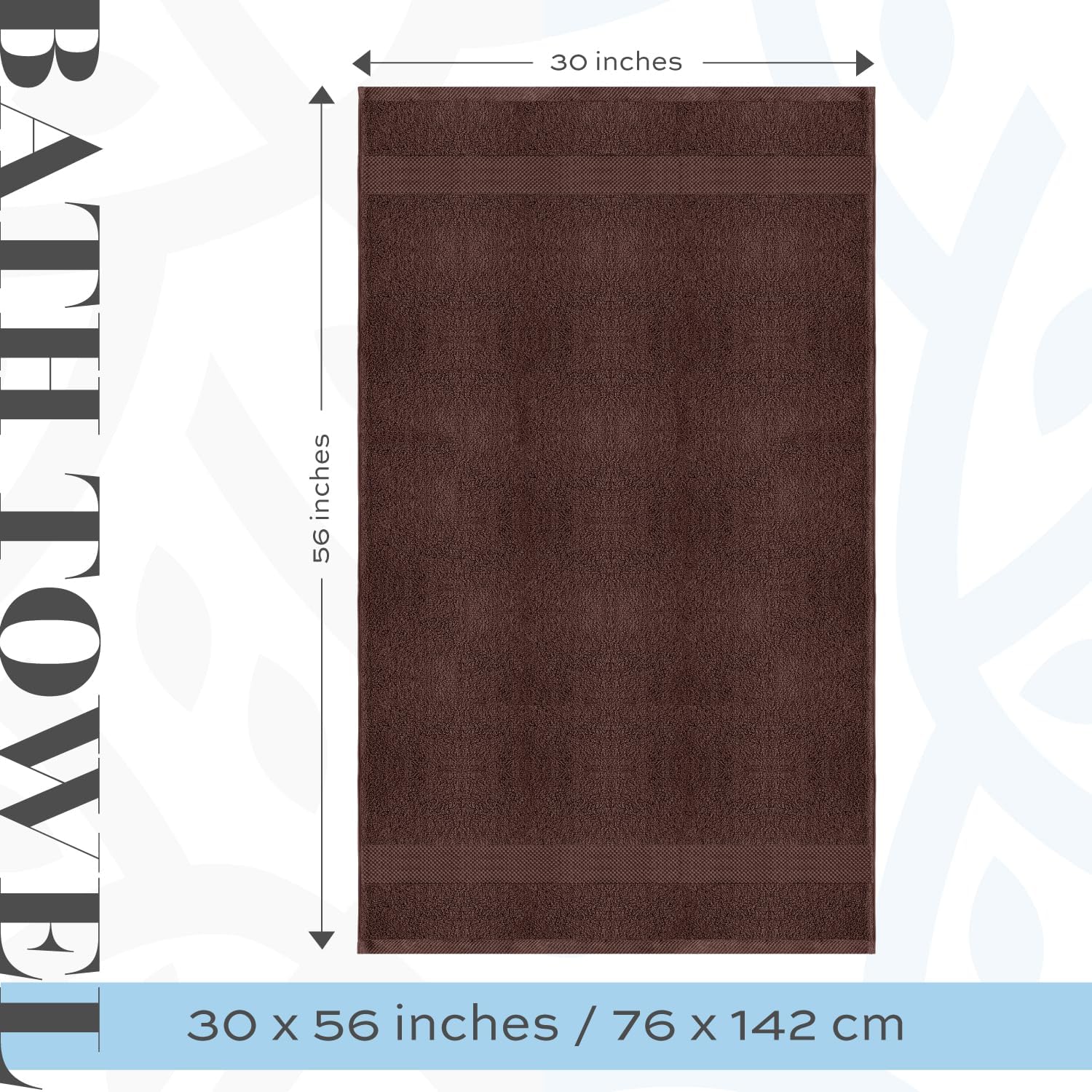 White Classic Luxury Bath Towels 30x56 4 Pack