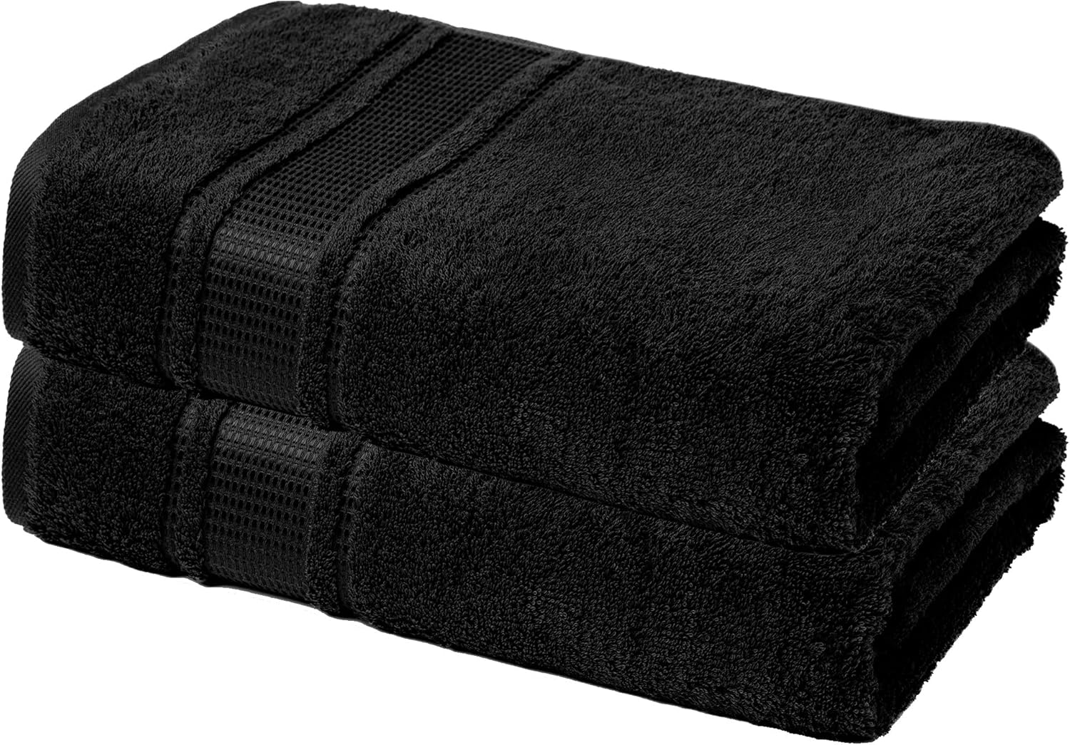 Melissa Linen 2 Piece Jet Black Bath Towels