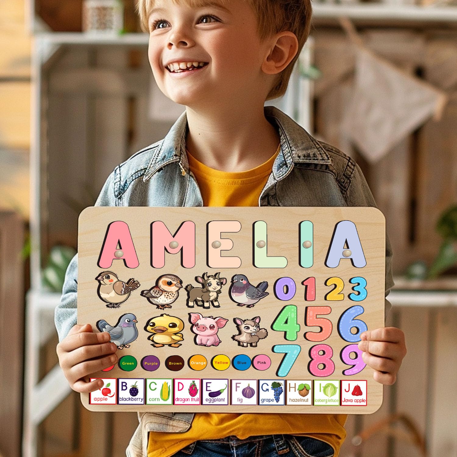 Personalized Wooden Name Puzzle For Kids 1