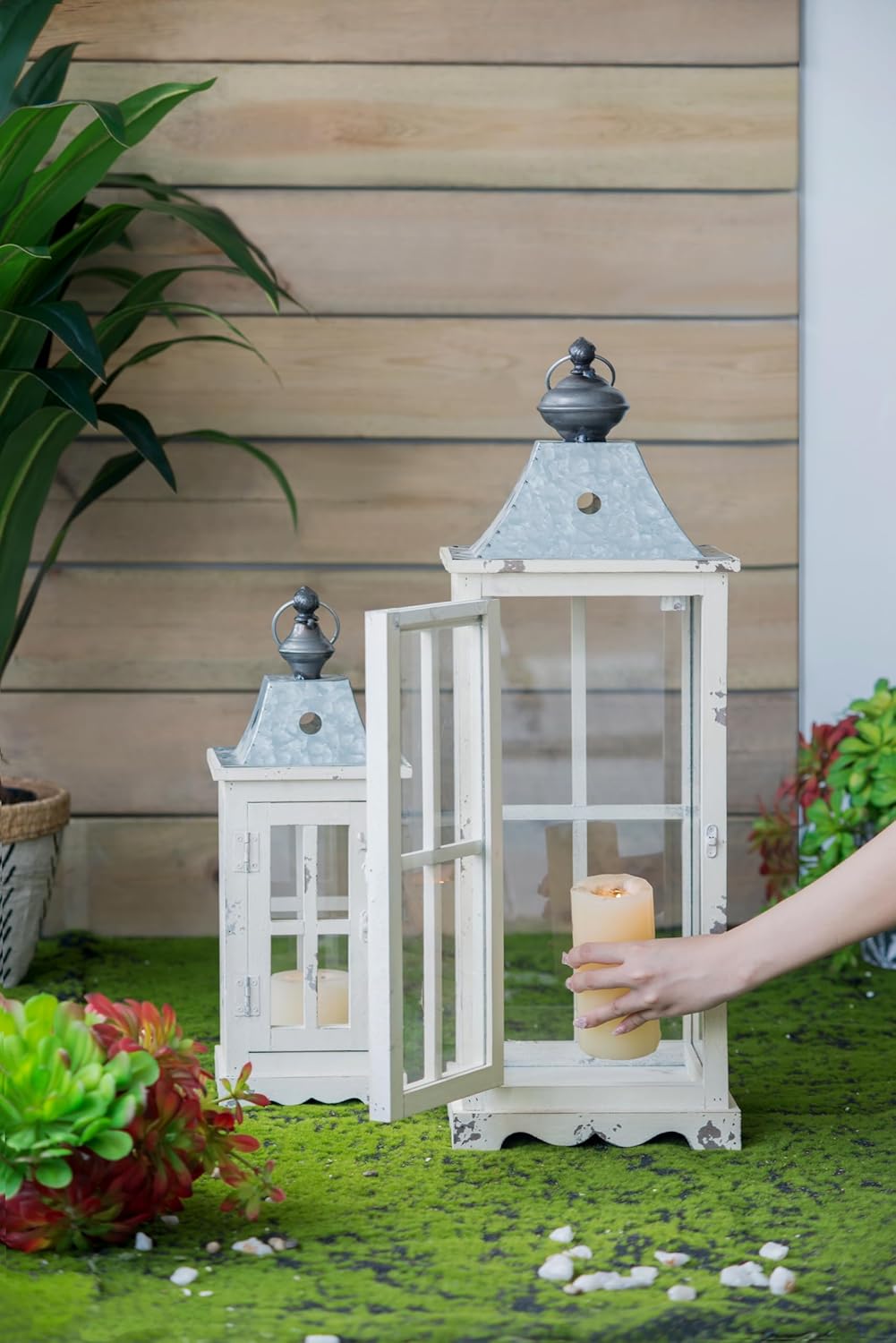Strawberry Fairy Decorative Candle Lantern Set of 2