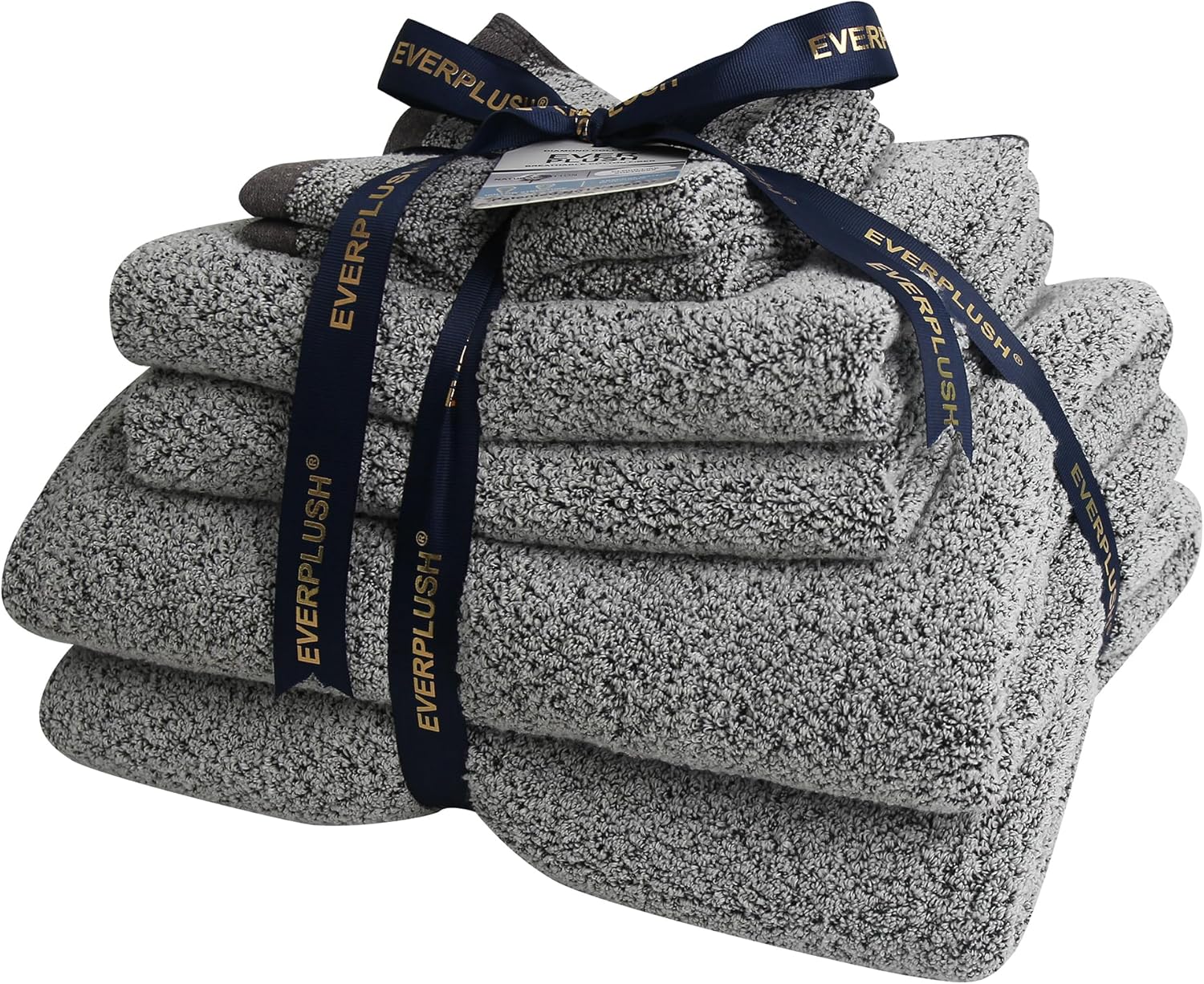 Everplush Diamond Jacquard 6-Piece Bath Towel Set 1