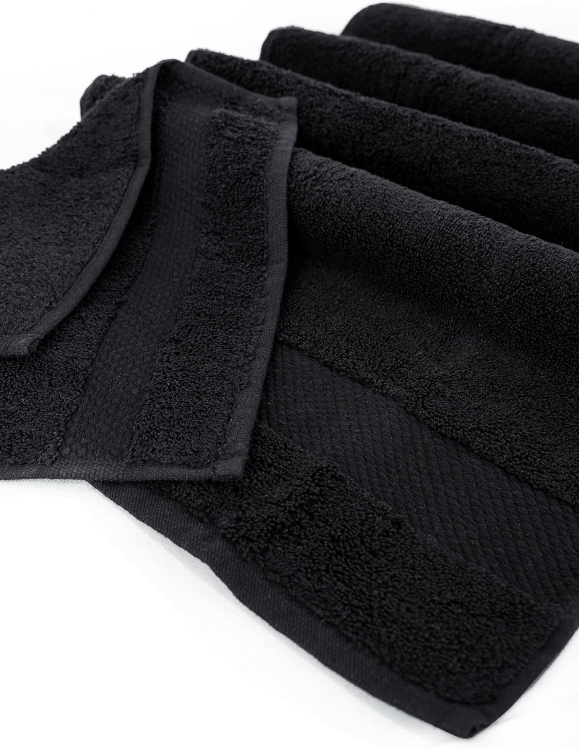 Hencely 6-Piece Bath Towel Set - Black 1