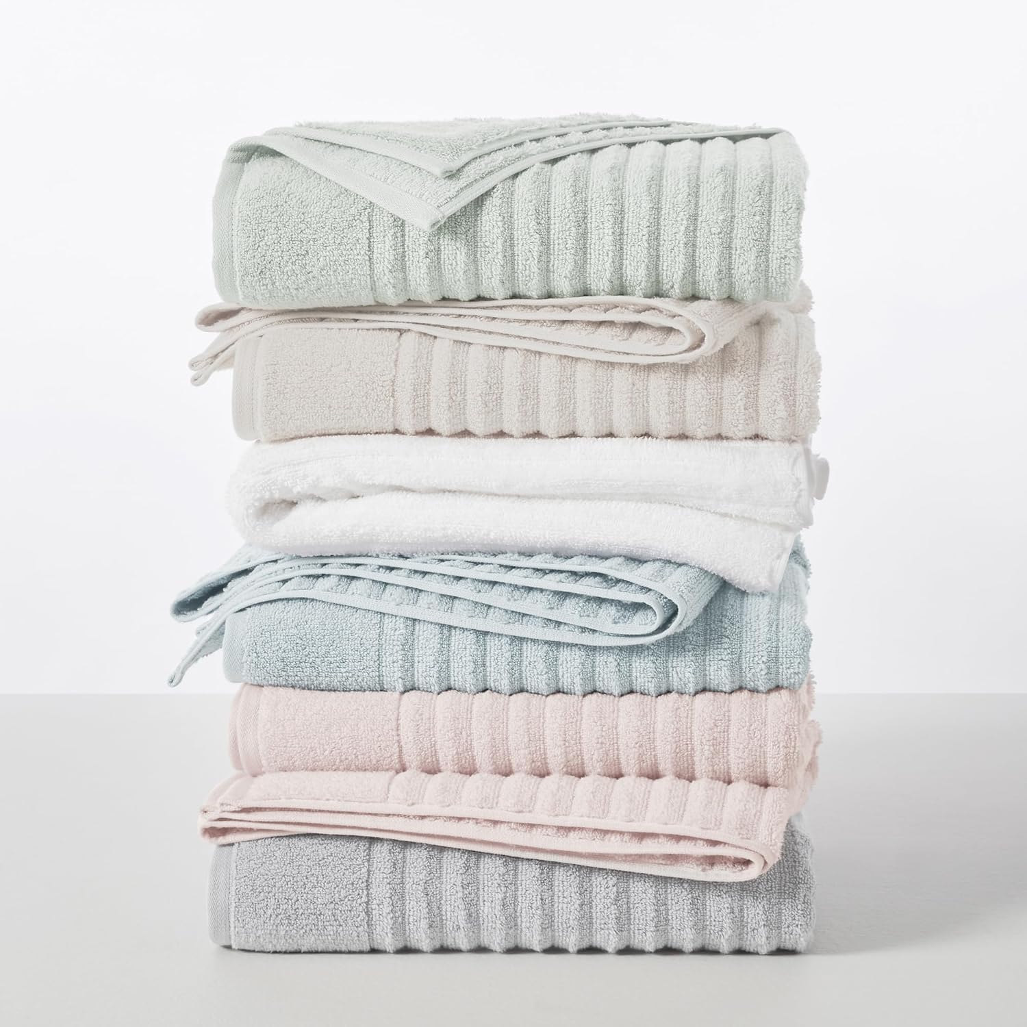 Great Bay Home Blush Bath Towel Set - 6 Piece Luxury Cotton