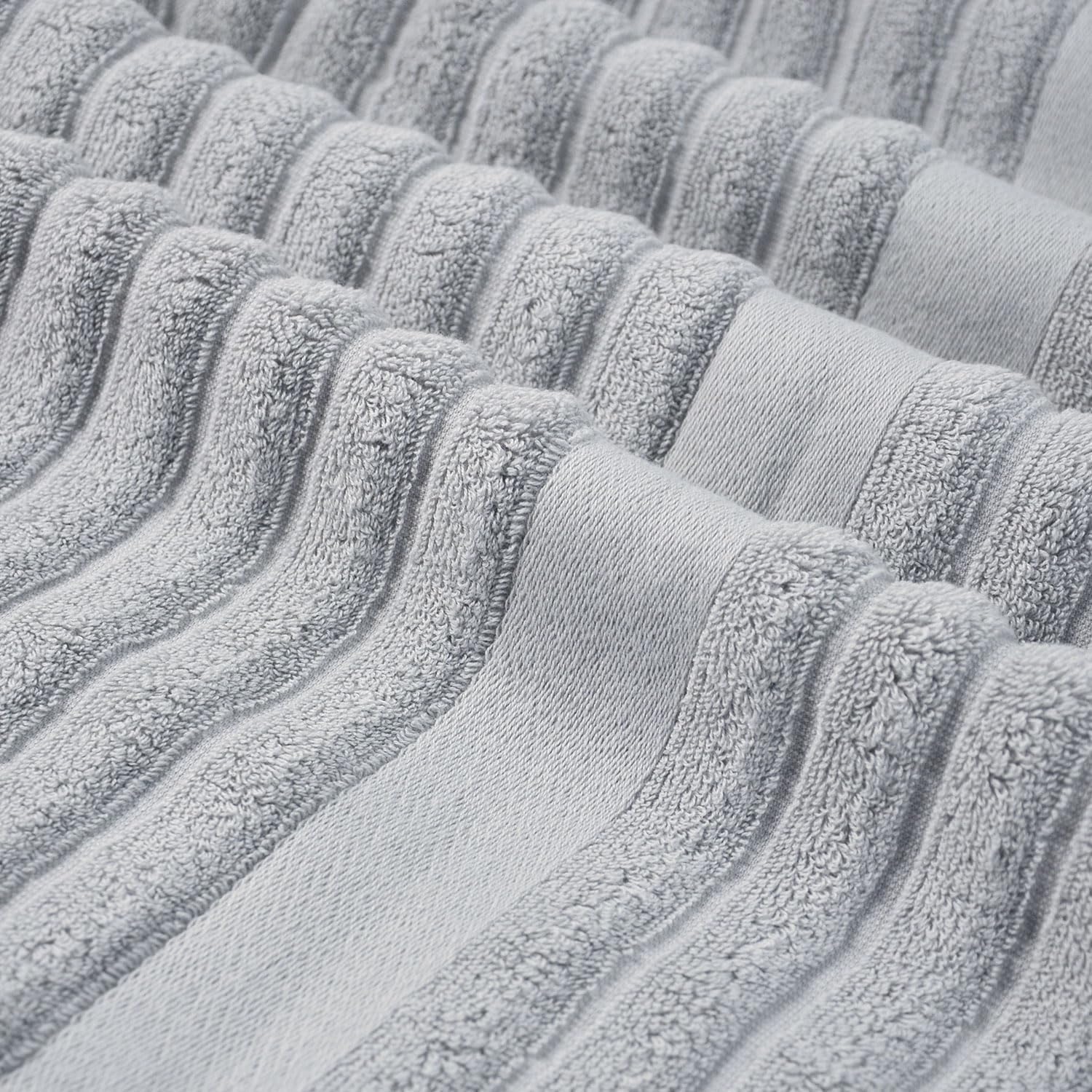 Jacquotha Light Grey Bath Towels 2 Pack