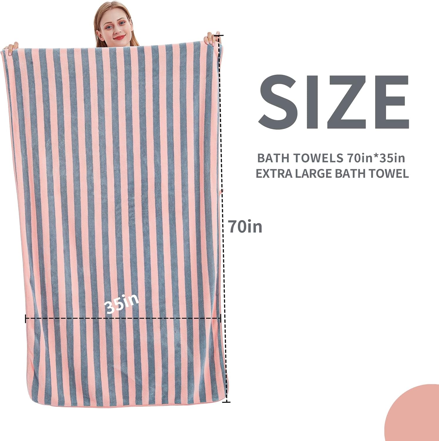 OLESTER Oversize Microfiber Bath Towel Set 1