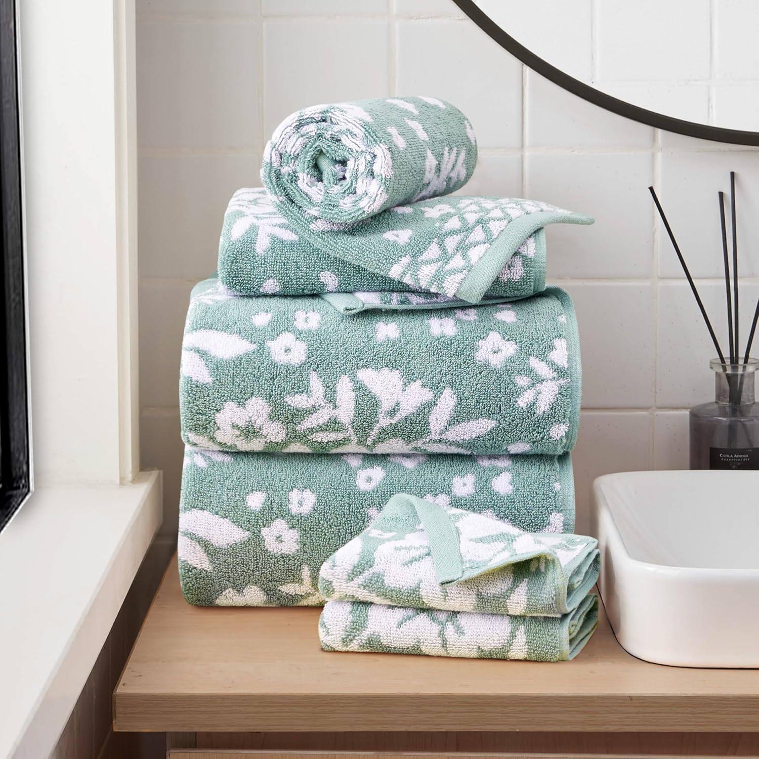 Lucky Brand Folk Floral 6 Piece Bath Towel Set