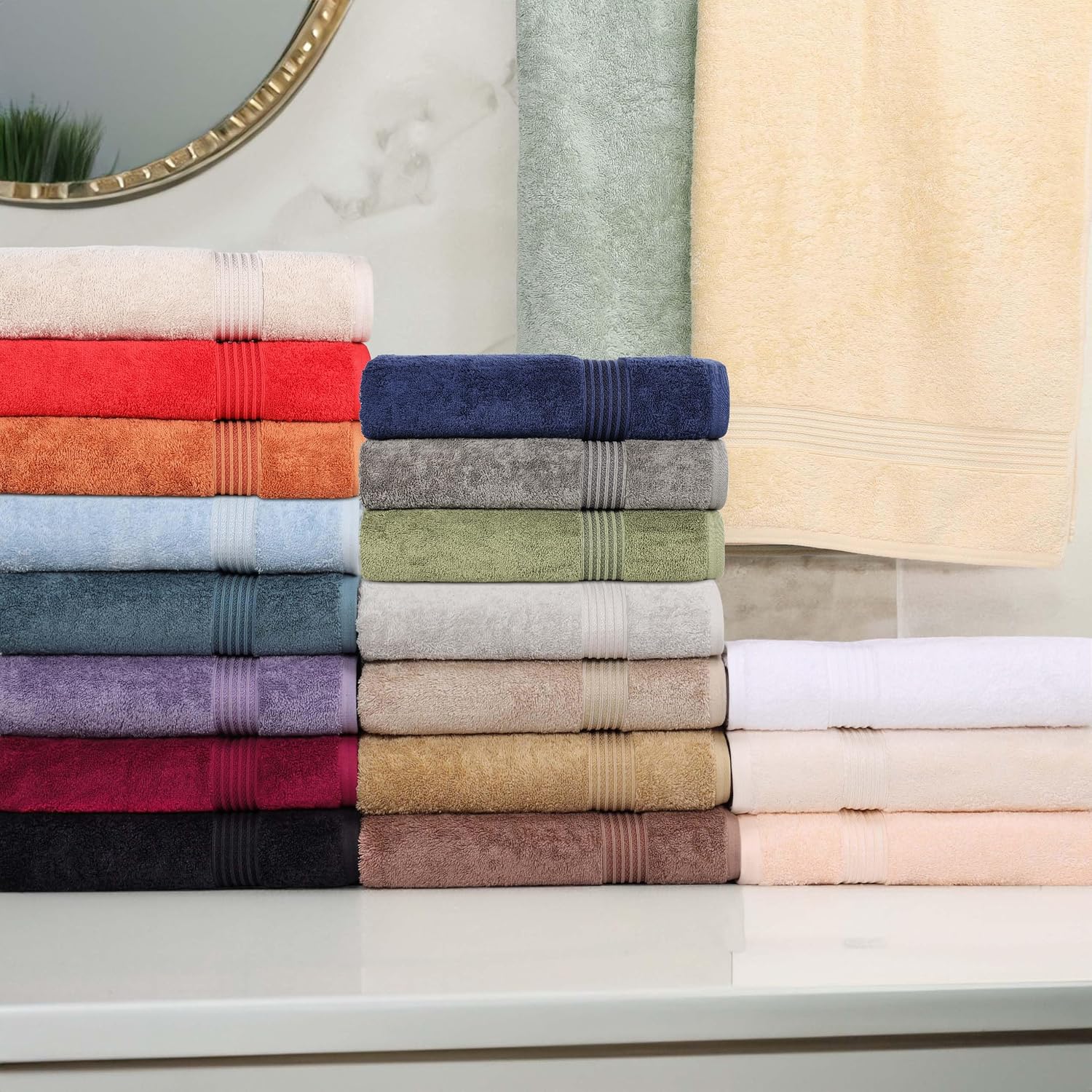 Superior Egyptian Cotton 6-Piece Towel Set in Taupe