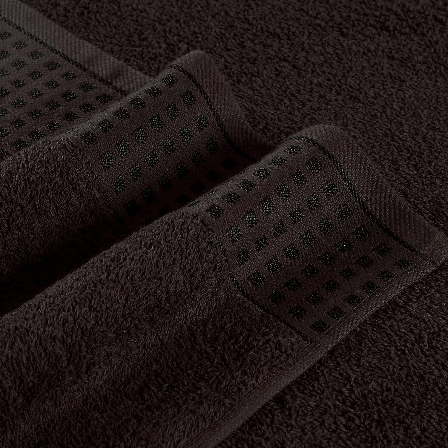 GLAMBURG 100 Cotton Towel Set 6 Pack Chocolate Brown 1