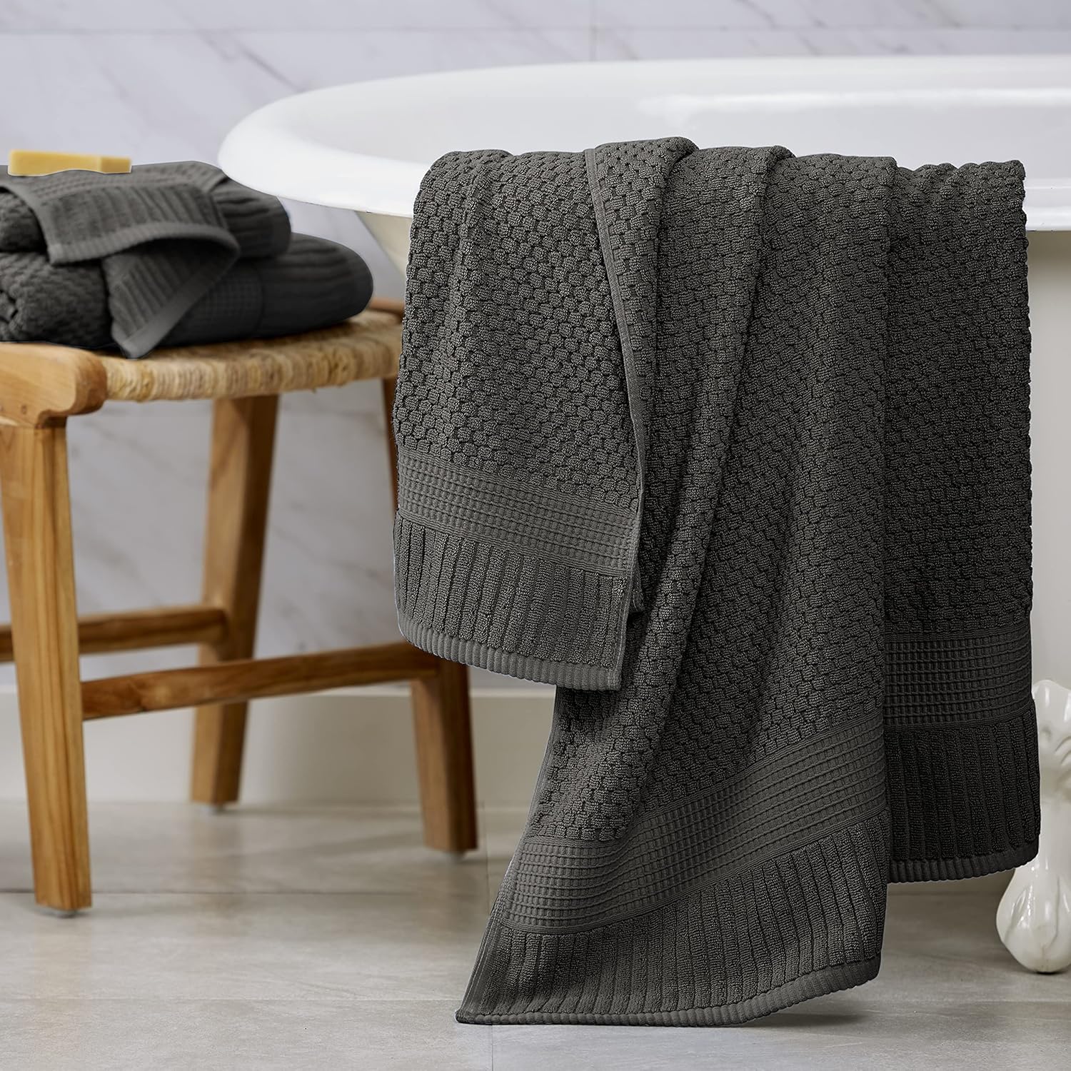 NY Loft 100 Cotton Bath Towel Set 4 Pack