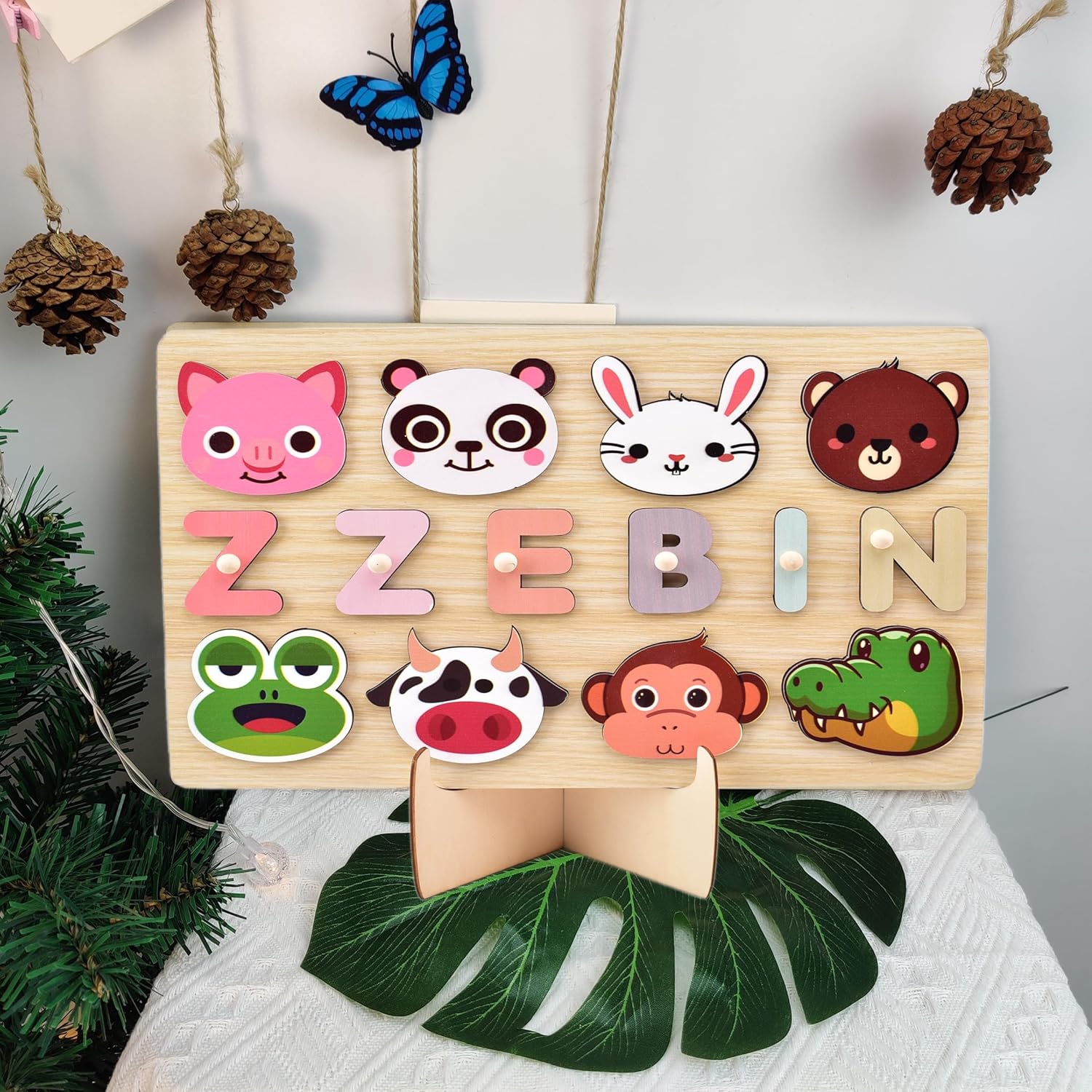 LearnToy Name Puzzle for Kids Customized Wooden Toy
