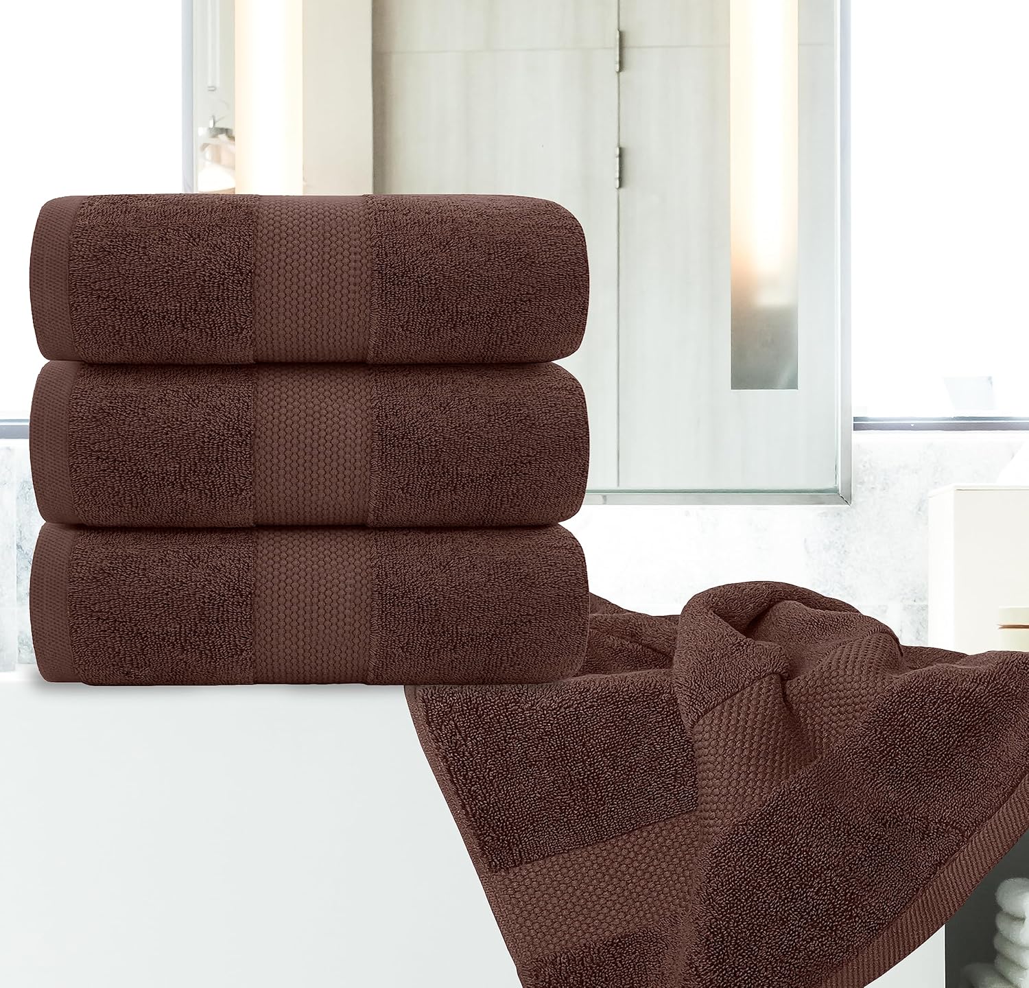 White Classic Luxury Bath Towels 30x56 4 Pack