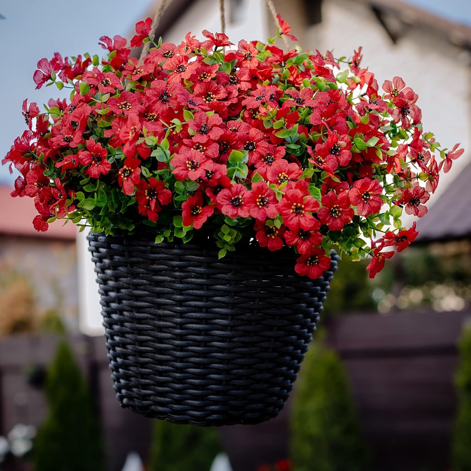 AXYLEX 16-Bundle Artificial Flowers for Outdoor Decor