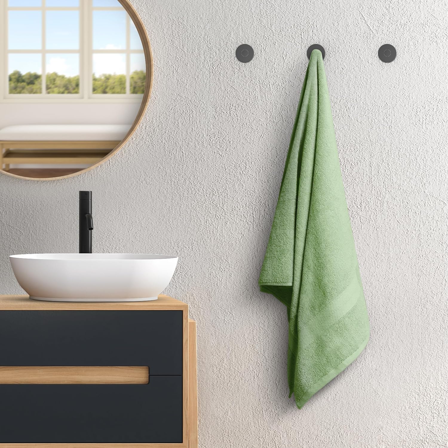 Avalon Towels Pack of 4 Bath Towels 27x54 Inches Sage Green