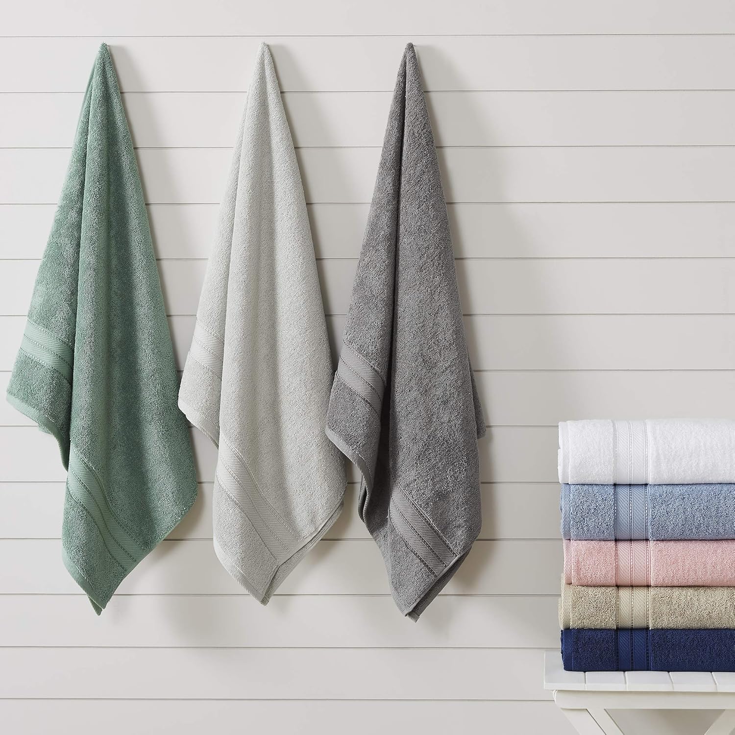 Modern Threads 4-Pack Bath Towels Grey 30x54