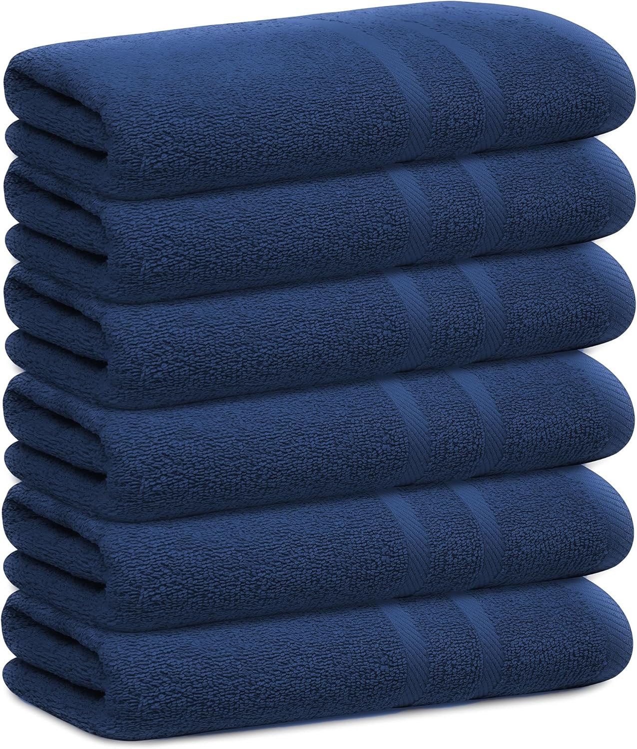 Looperry 6 Pack Small Navy Bath Towel Set