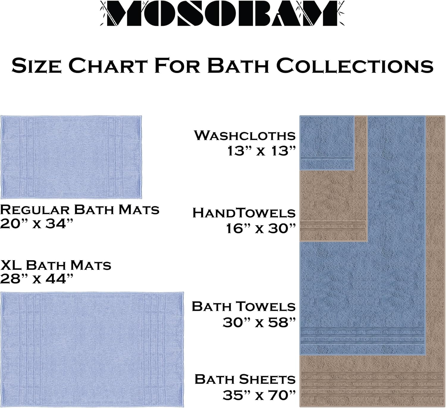 Mosobam Luxury Turkish 4-Piece Bath Towel Set 1