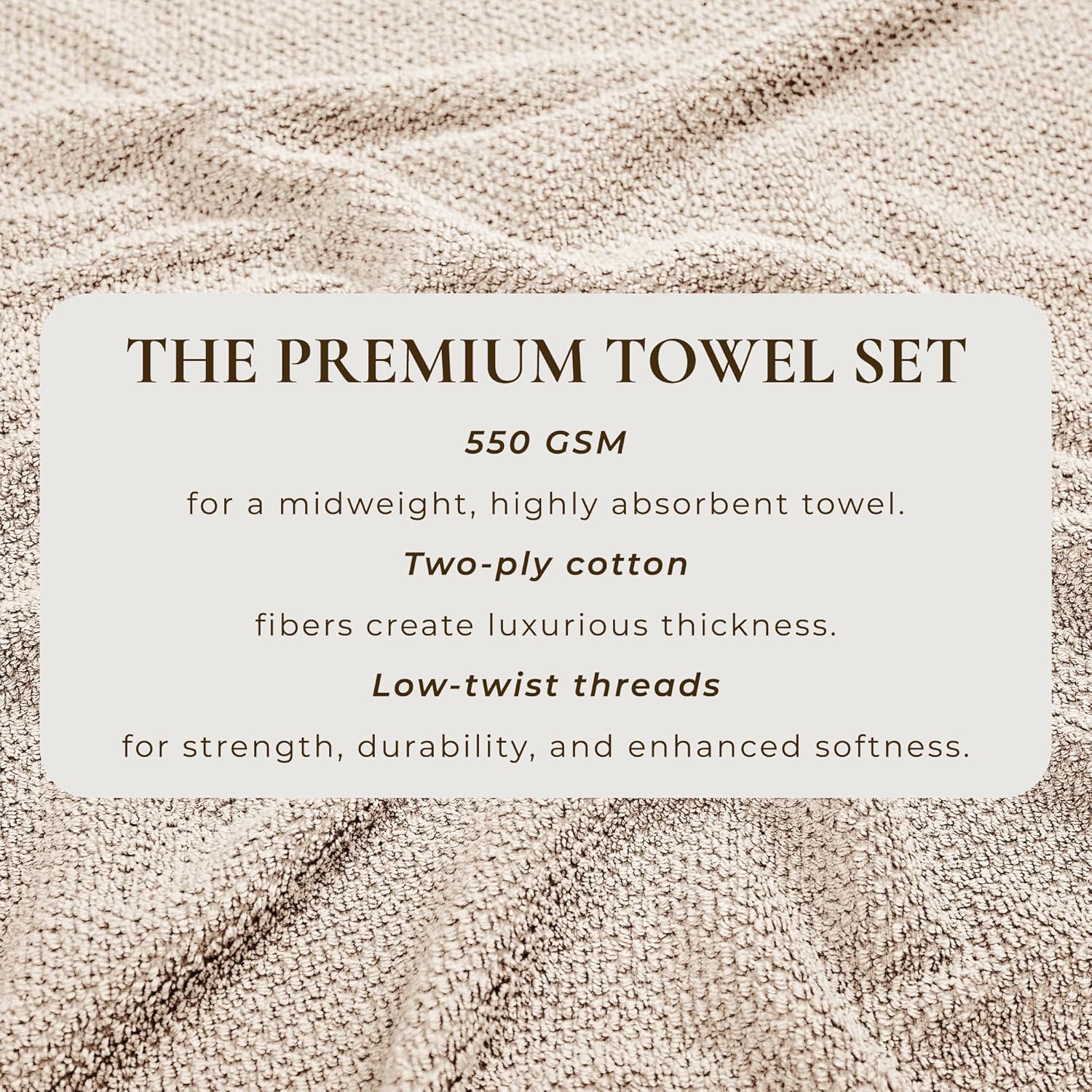 Great Bay Home Taupe Bath Towels 4 Pack 54x27