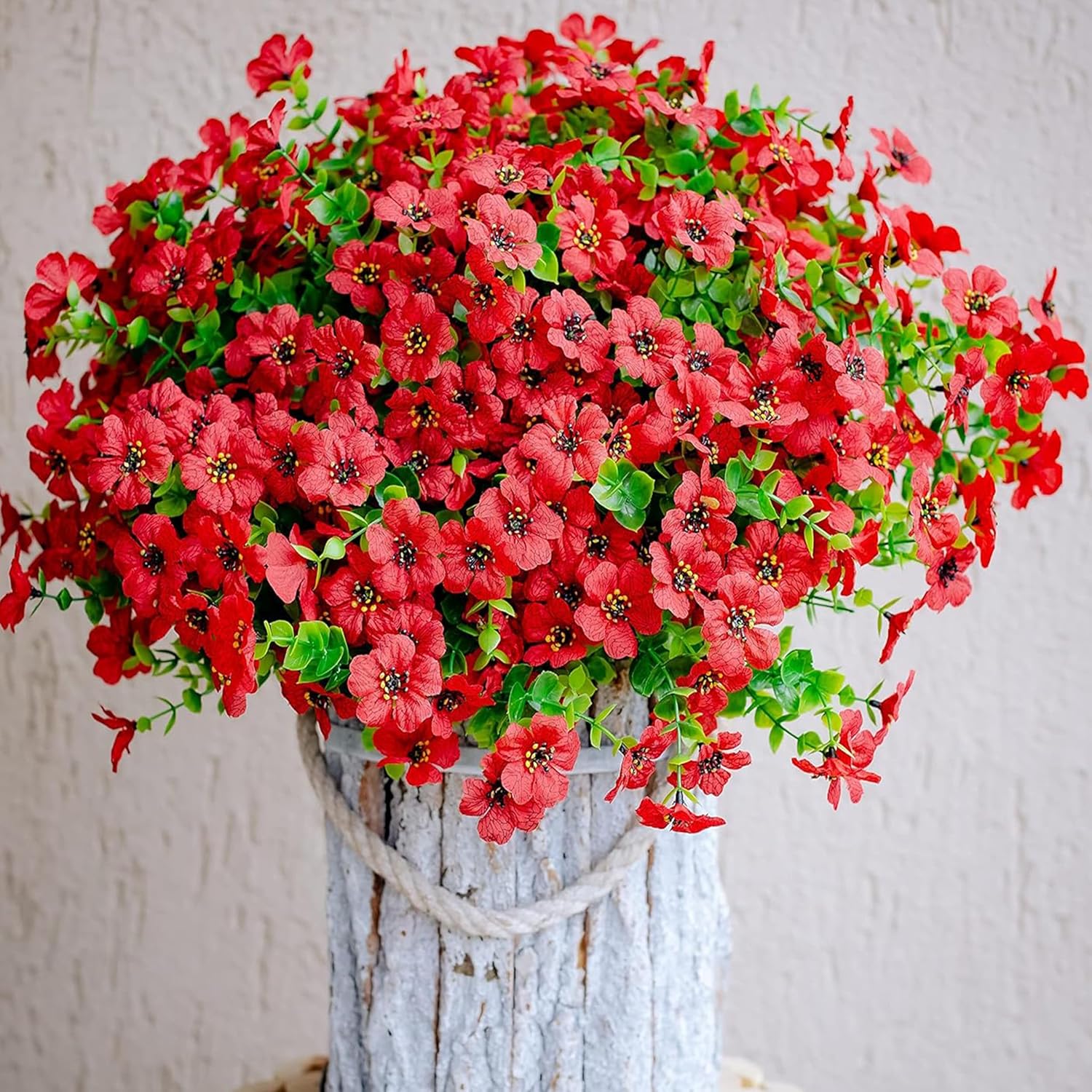 AXYLEX 16-Bundle Artificial Flowers for Outdoor Decor